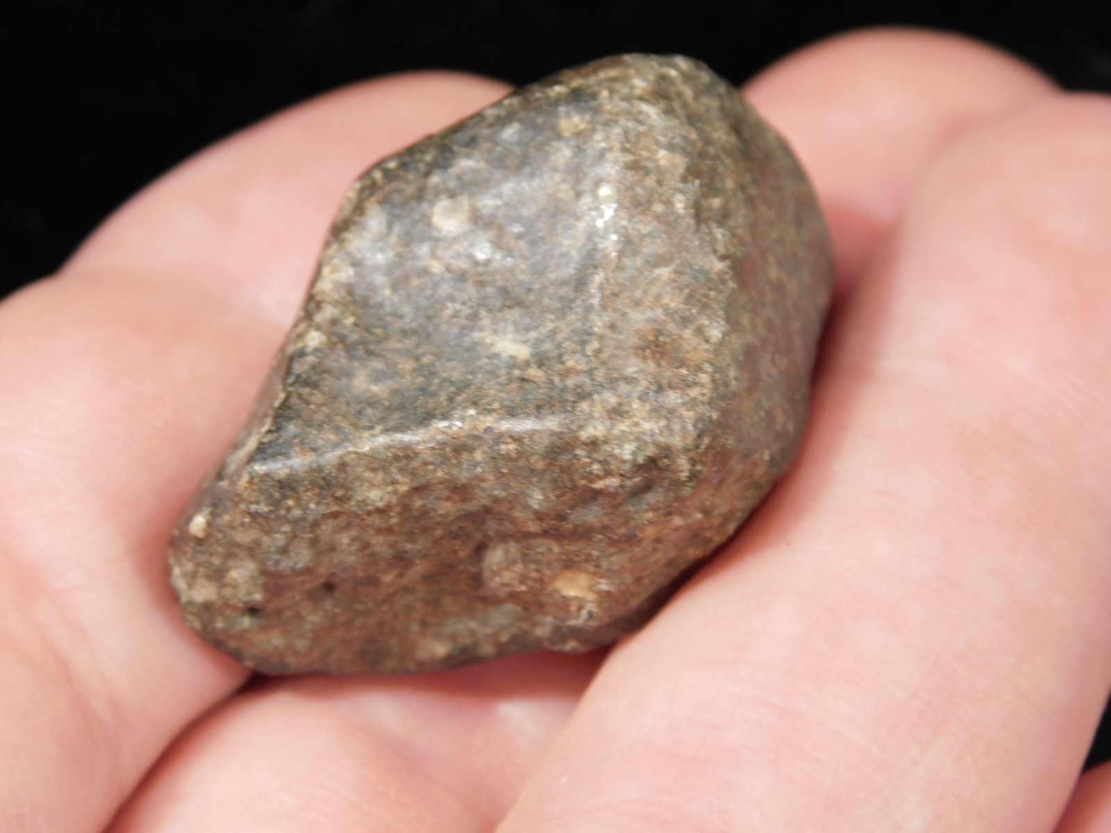 Stony METEORITE with DARK Fusion Crust 100% Natural 23.3gr