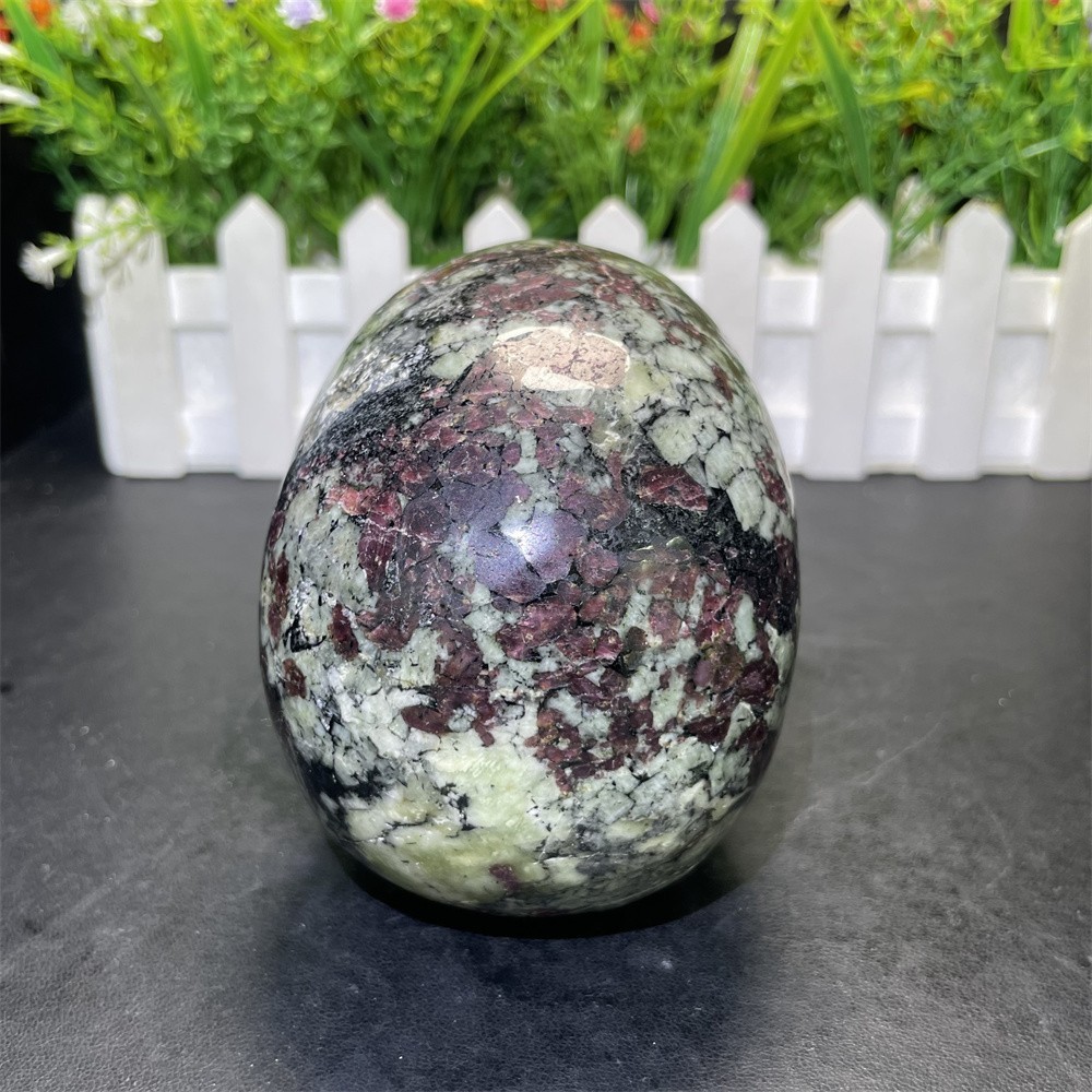 2.6LB 4.3″ Natural A++ Eudialyte Skull Carving Crystal Quartz Mineral UV Reiki