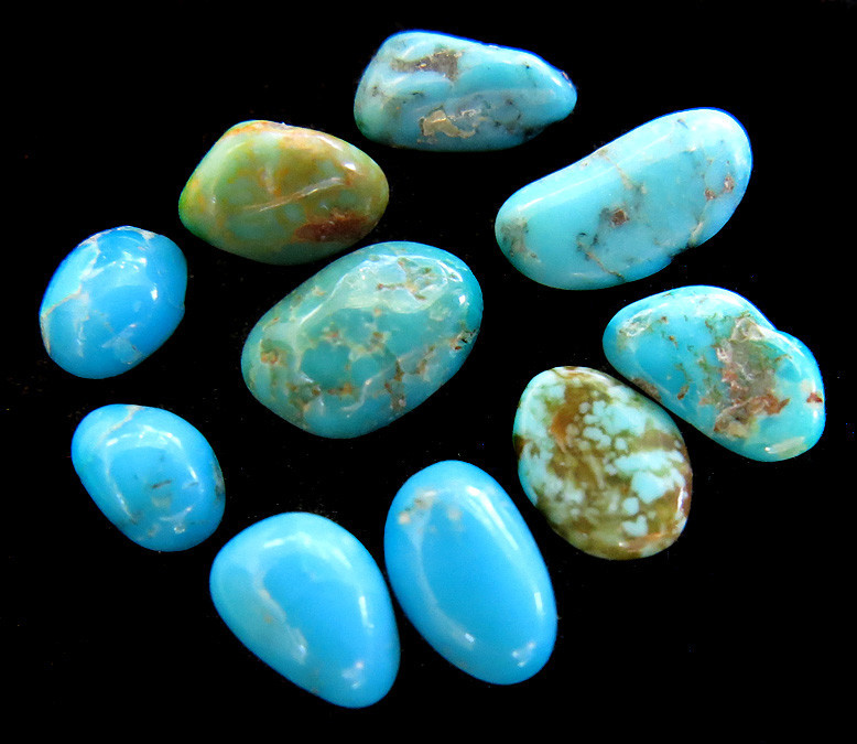 RARE 10 Campo Frio Mexico Turquoise specimen Natural Nugget LOT Rock Lapidary NR