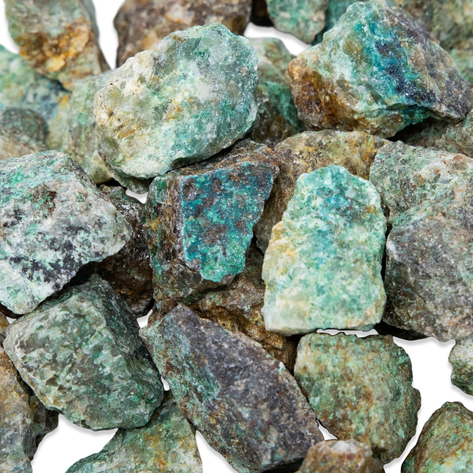 Rough Chrysocolla Crystals – Bulk Raw Gemstones – Healing Crystals from Brazil