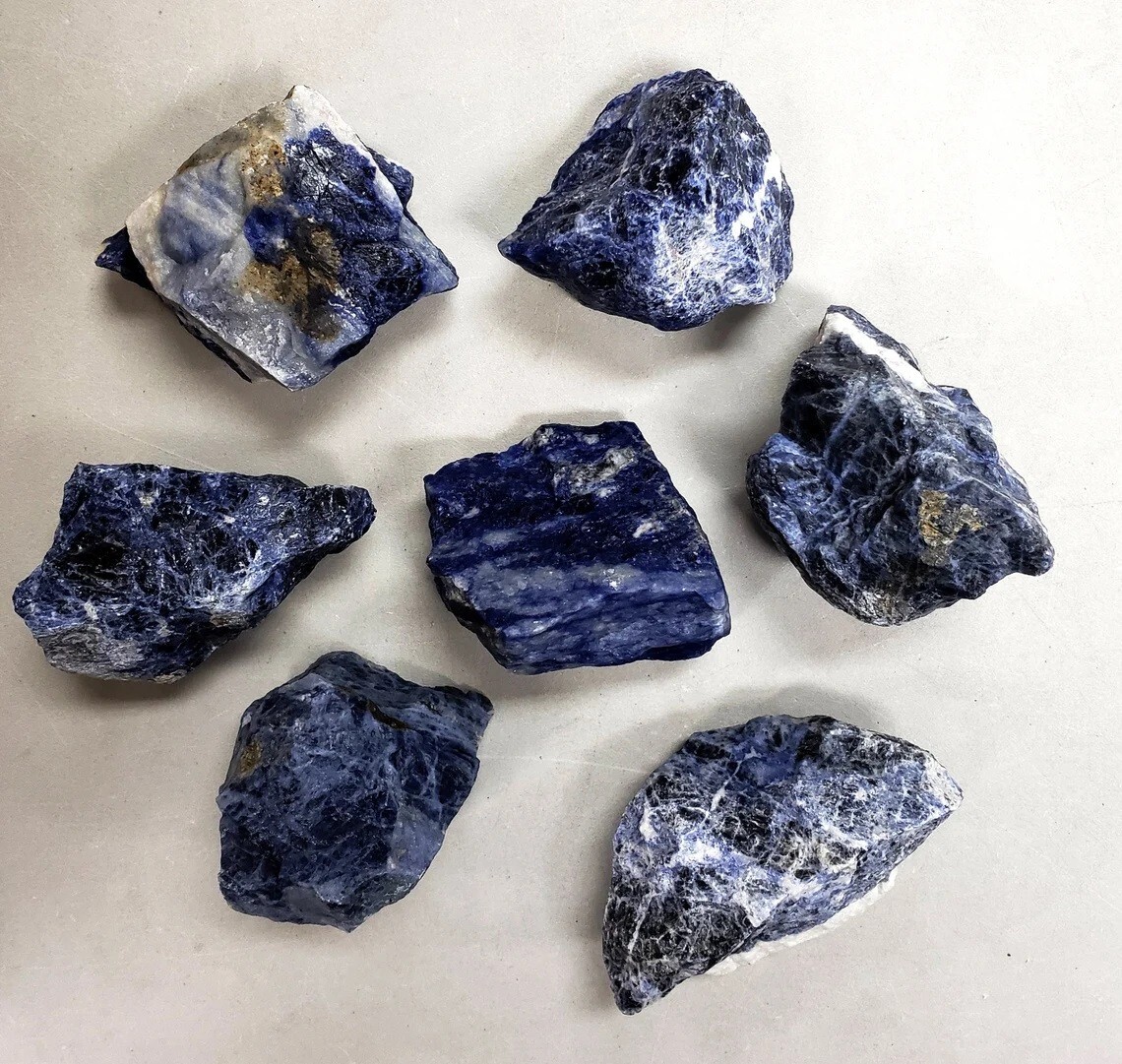 Large Sodalite Crystal Stone Raw Big Natural Blue Mineral Rock Piece from Brazil