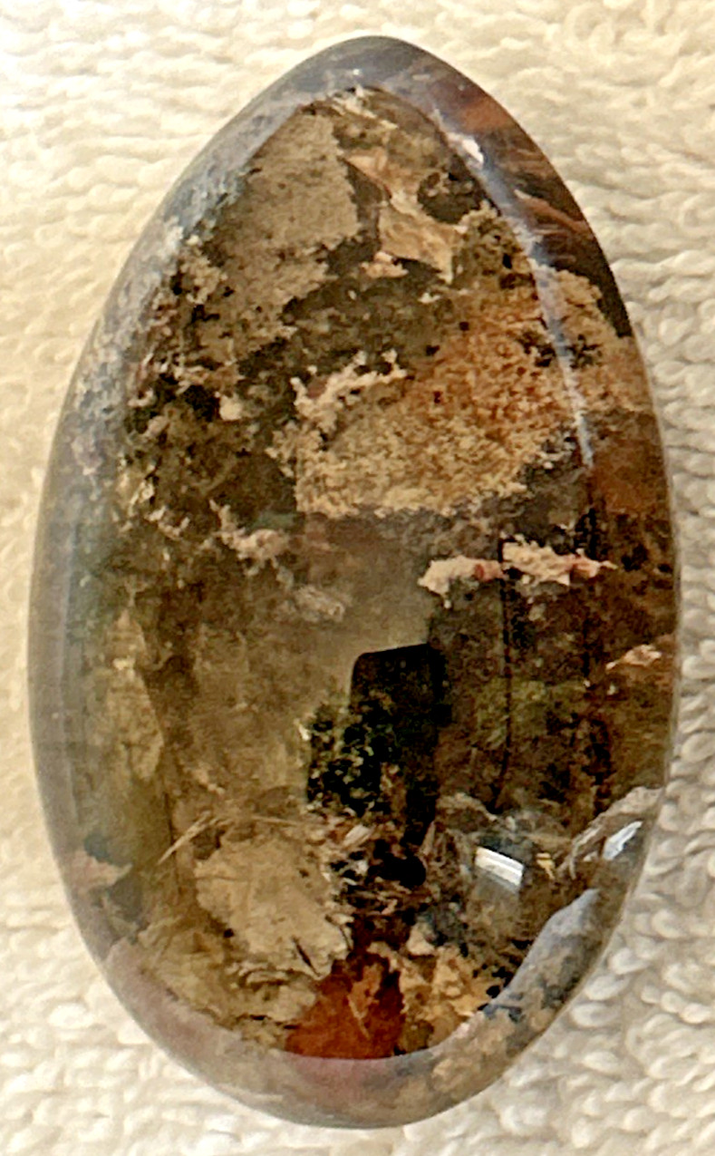 Natural Garden Quartz Crystal Gem Egg, Colorful Inclusions & Rainbow Flash 2.5″