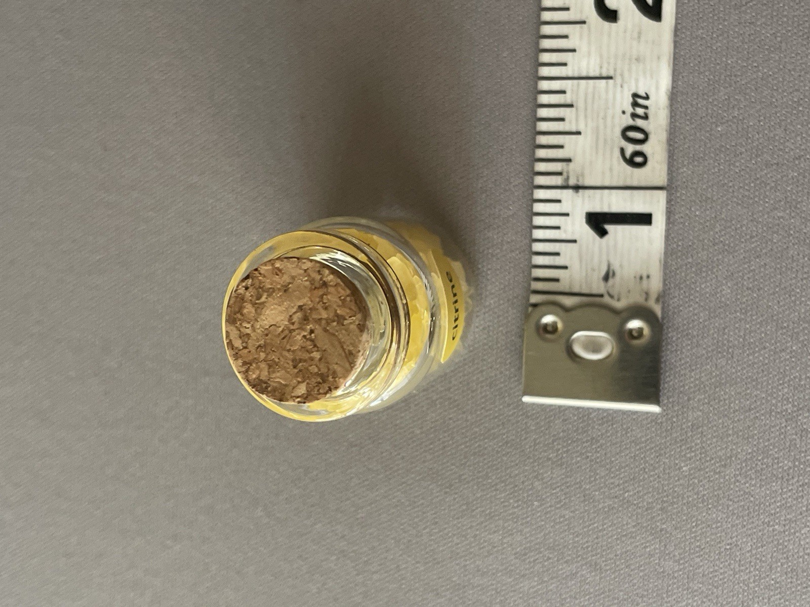 Citrine Crystal/Gemstone Chips in Mini Wish Bottle 16G 1 1/2″ x 1″