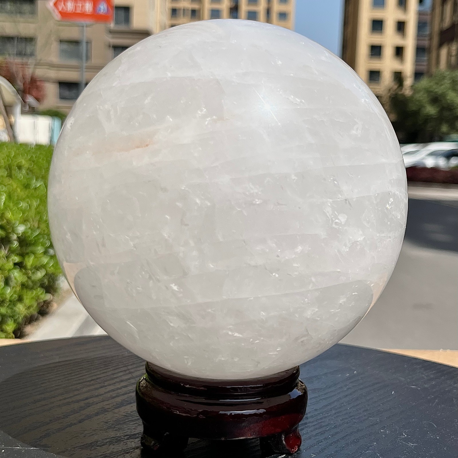 Natural Quartz Crystal Sphere Ball Healing Stone Home Decor 10.5 lb