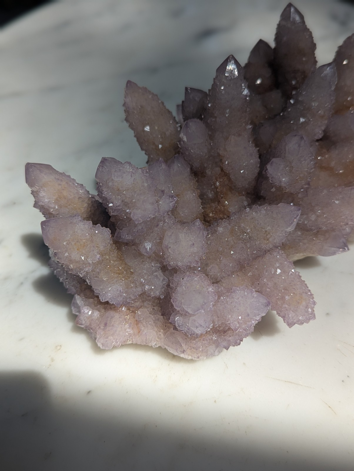 Natural African Spirit Amethyst Crystal Cluster Lilac Purple Mineral Specimen