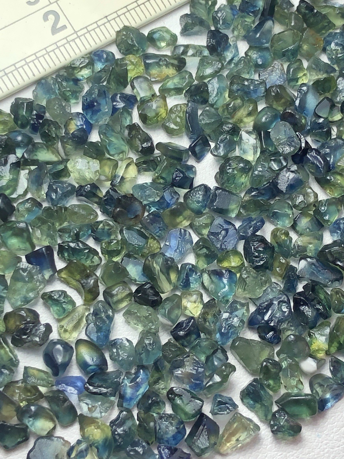 41 Gram /Rough Teal Bicolor Sapphire From Africa Mine, Ready For MM Size Cutting