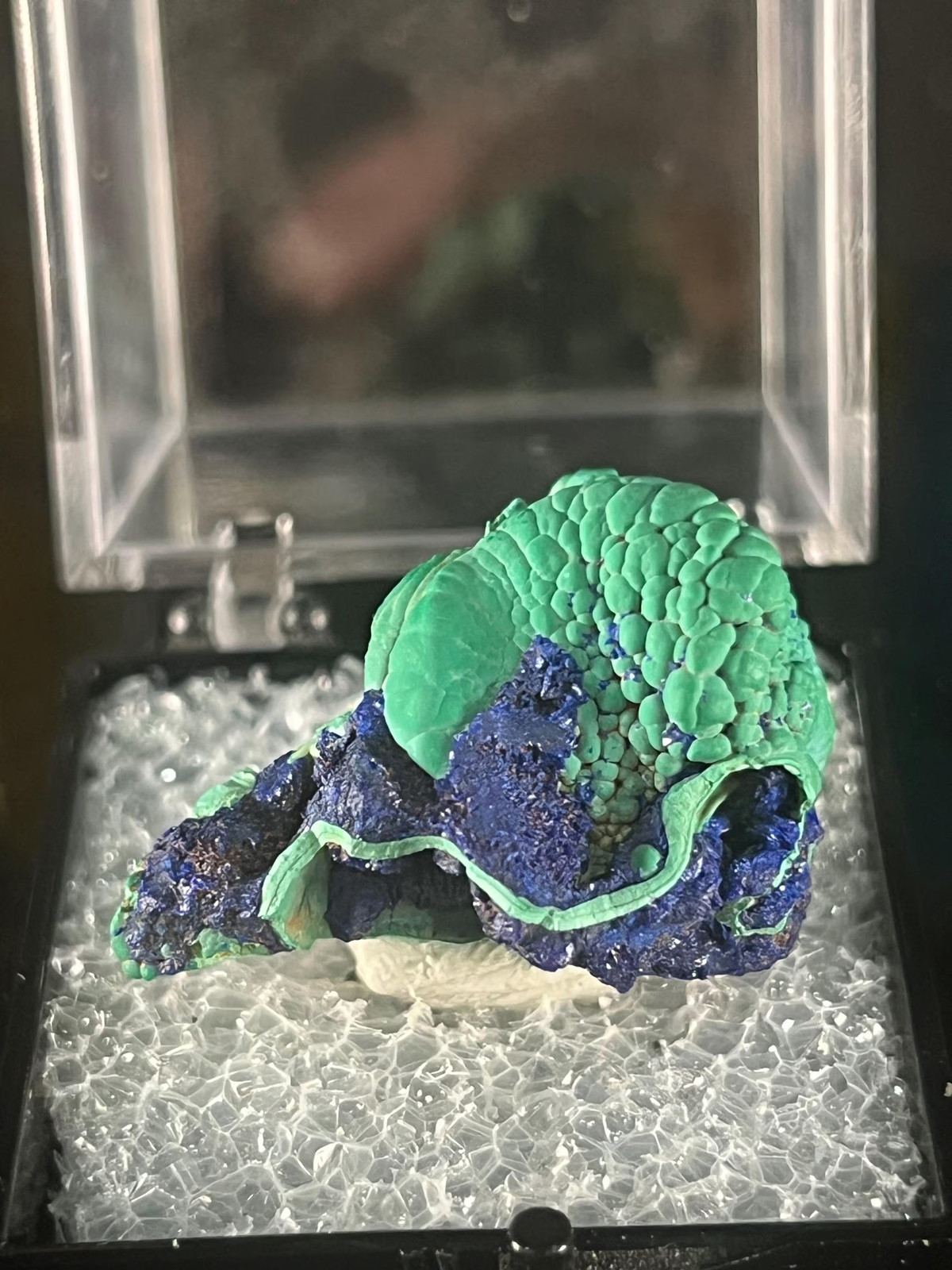 Malachite with Azurite thumbnail mineral specimen from Morenci, Arizona