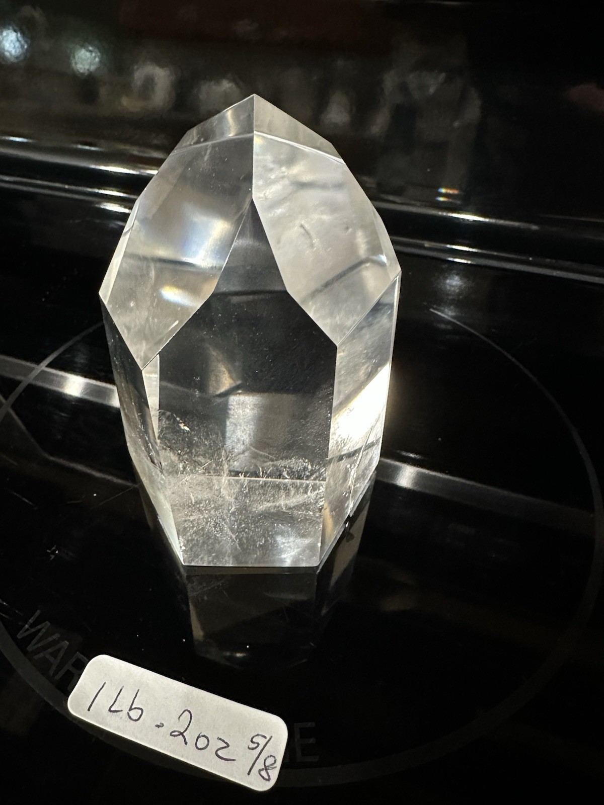 Clear Quartz Faceted Crystal Point Polished Tower Display Specimen | 1 lb 2 oz