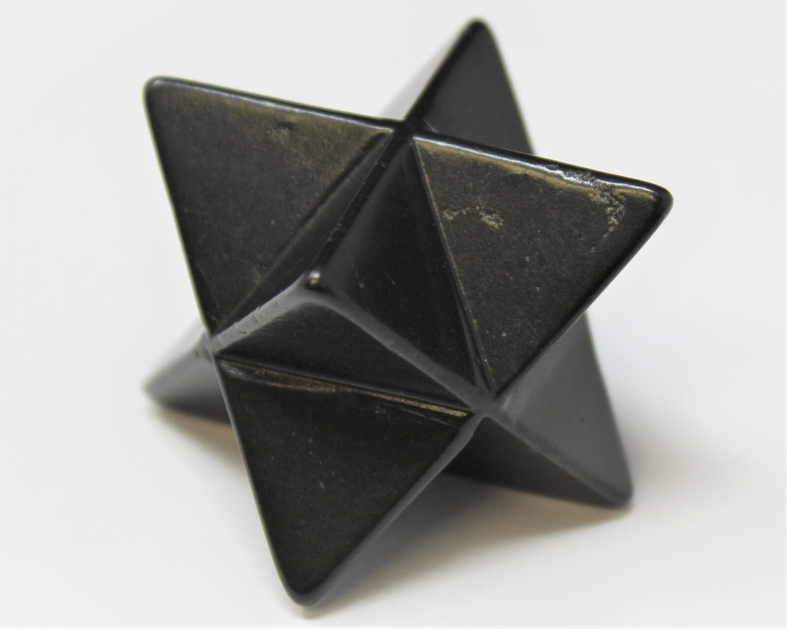 Shungite Merkaba, About 2.2″ Diagonal (Polished Shungite)