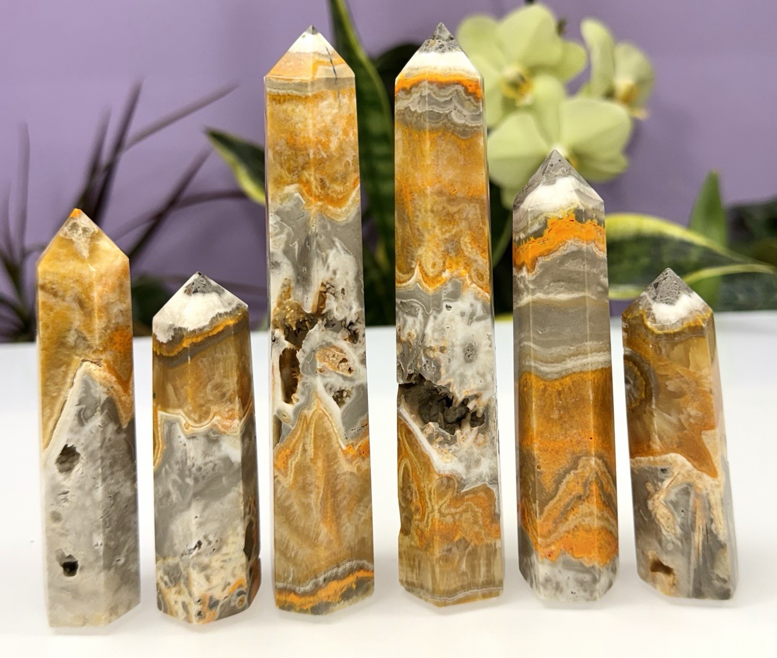 Wholesale 1 Lb Natural Bumblebee Jasper Tower Obelisk Point Crystal Healing