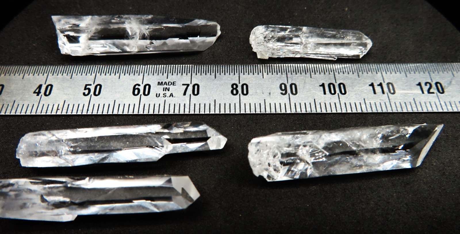 QUARTZ CRYSTALS, 8 OZ LOT OF SELF-NUCLEATED POINTS, LAB GROWN IN CLEVELAND, OHIO