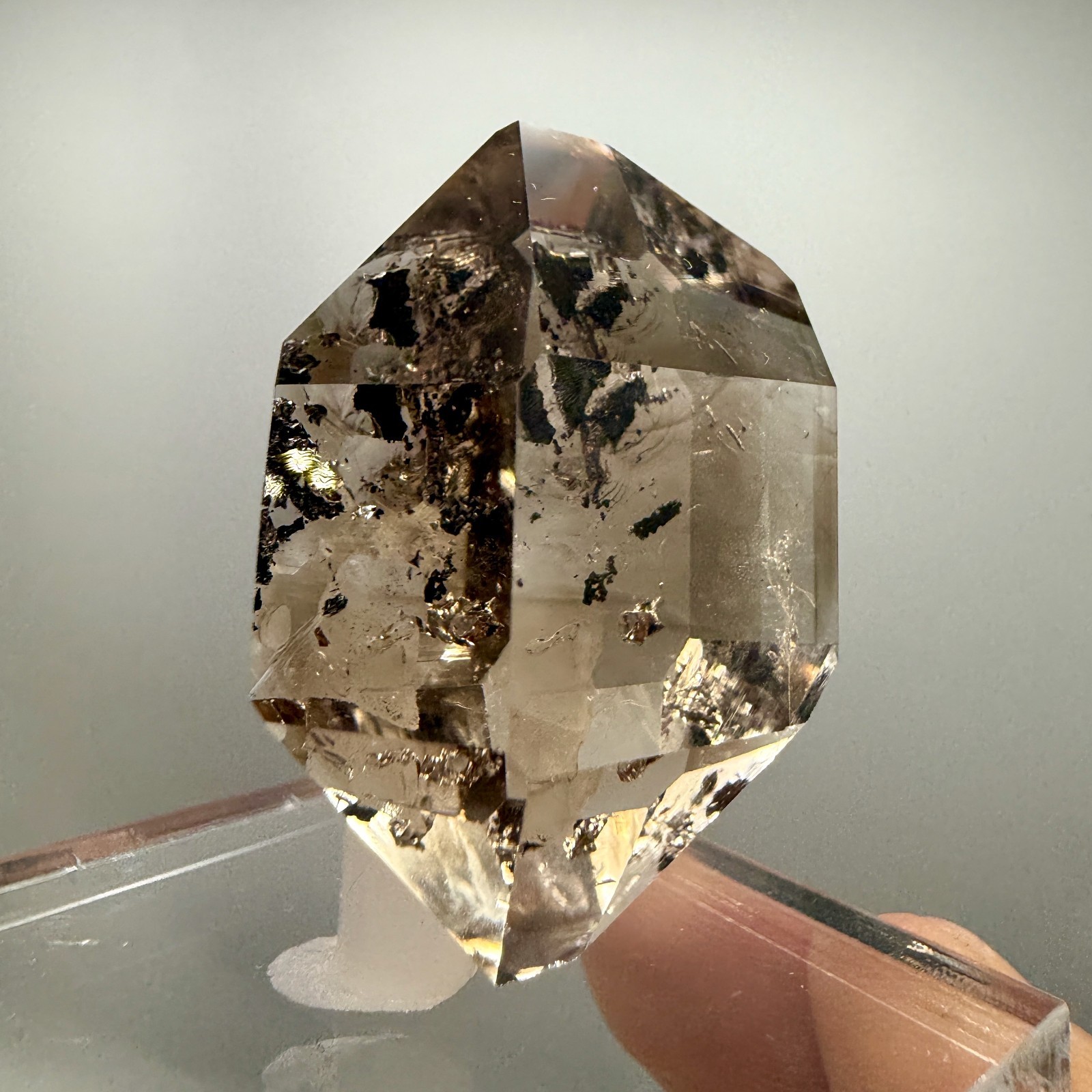 Huge Smoky Herkimer Diamond Gem w/ Sharp Phantoms, A-Grade Clarity