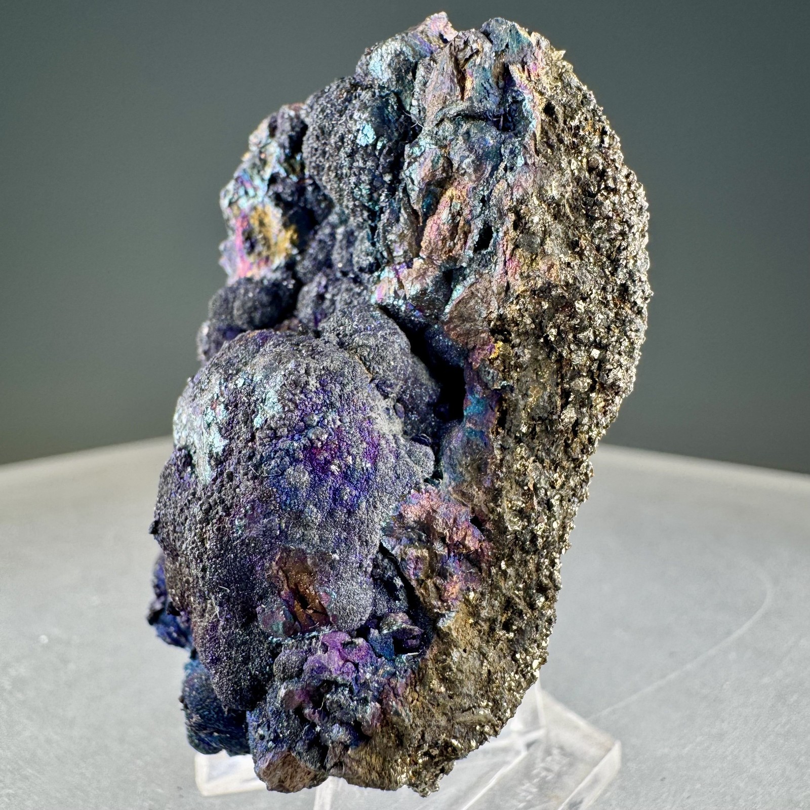 Rare “Blister Ore” Purple-Blue Chalcopyrite: Flambeau Mine, Rusk Co., Wisconsin