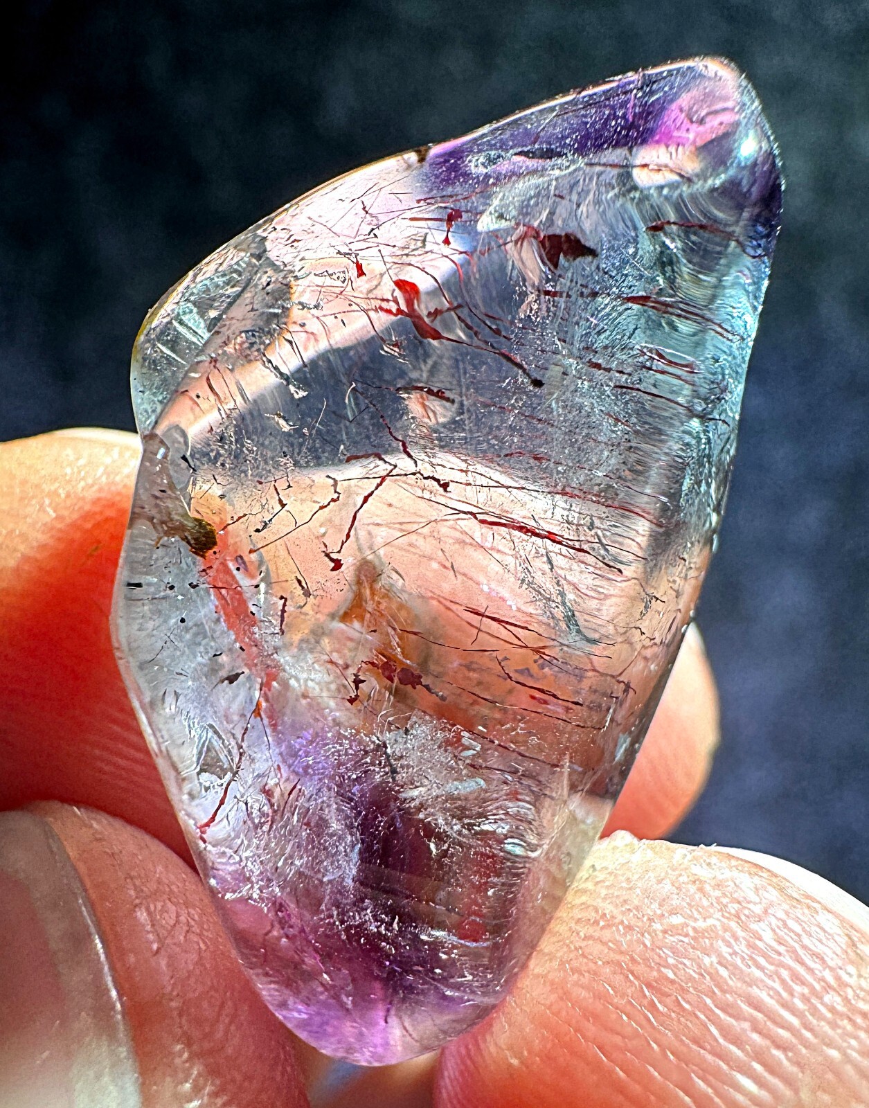 24ct Rare NATURAL Clear rutile Crystal Polished
