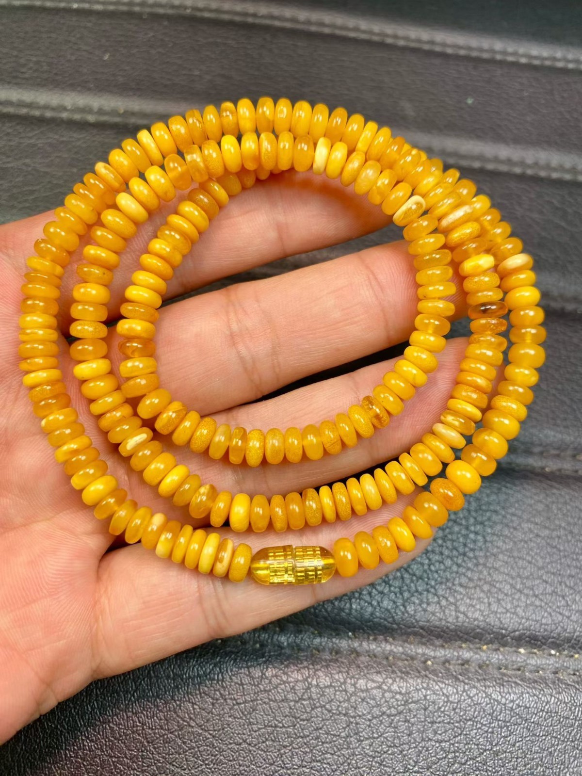 1pc Baltic Honey Amber Spacer Beaded Beautiful necklace 5-6mm