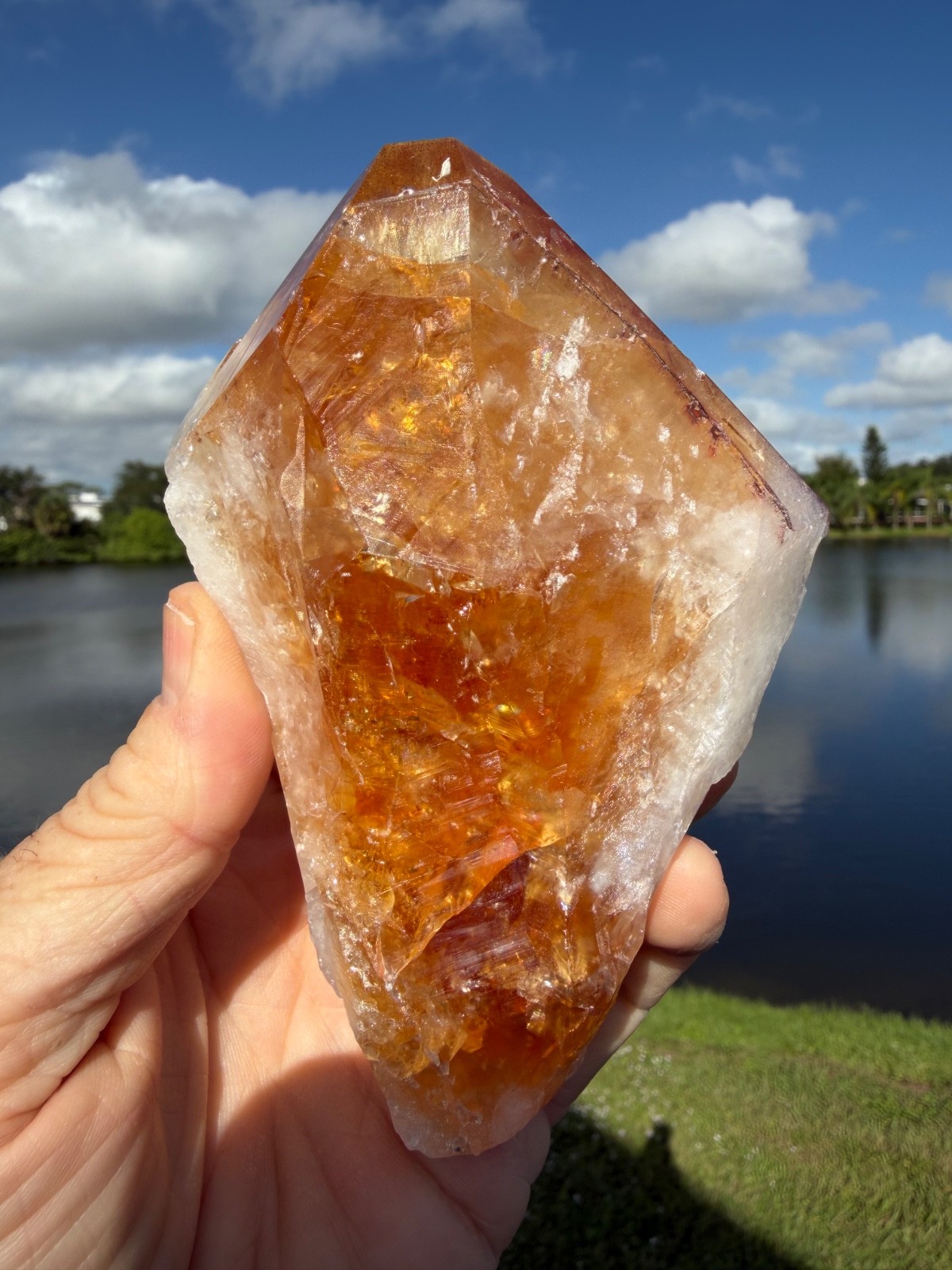 XL Citrine Point – Healing Crystal 5″x 4.5″ for Energy & Wellness 5″