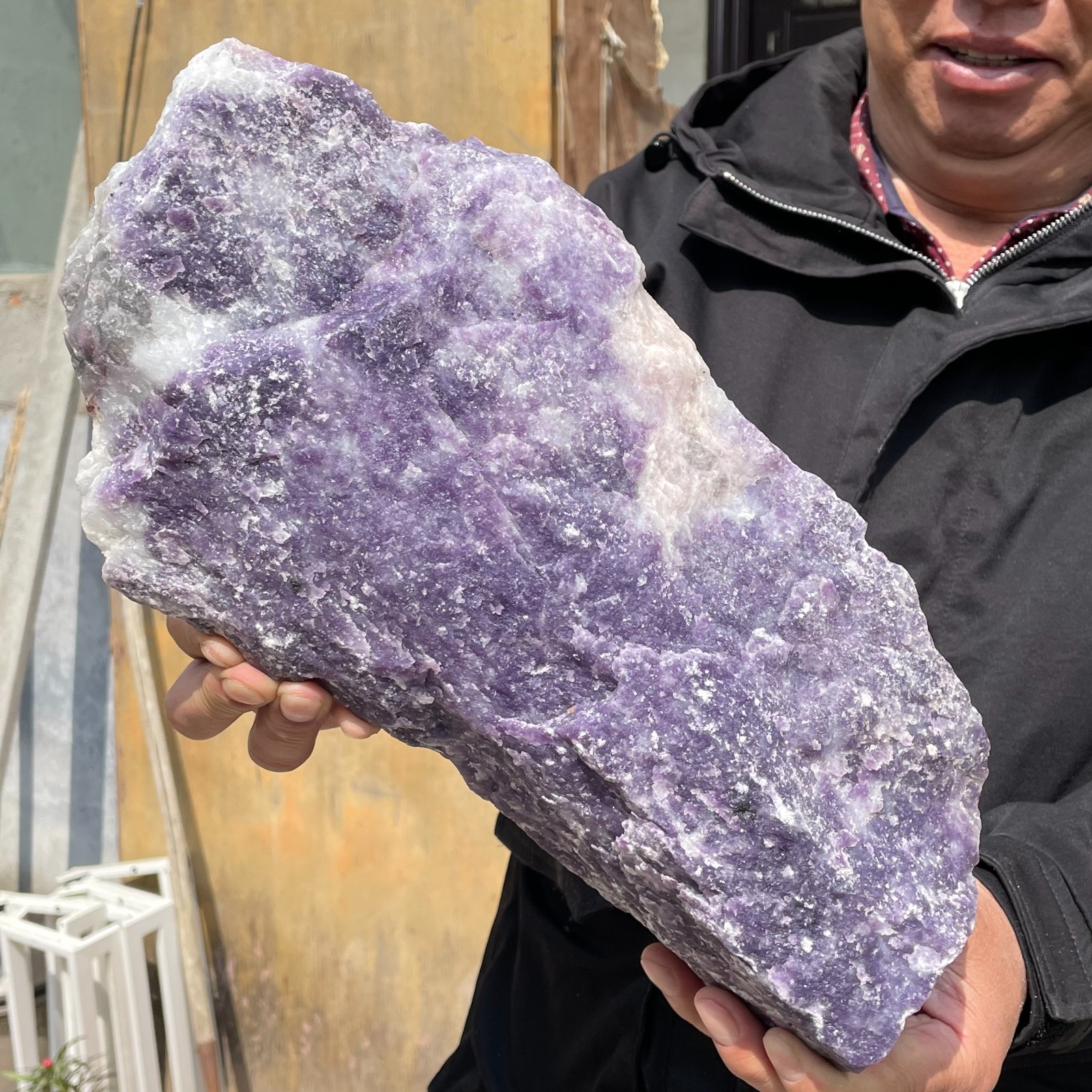 5450g Large Natural Purple Lilac Jade Raw Stone Quartz Mineral Specimen