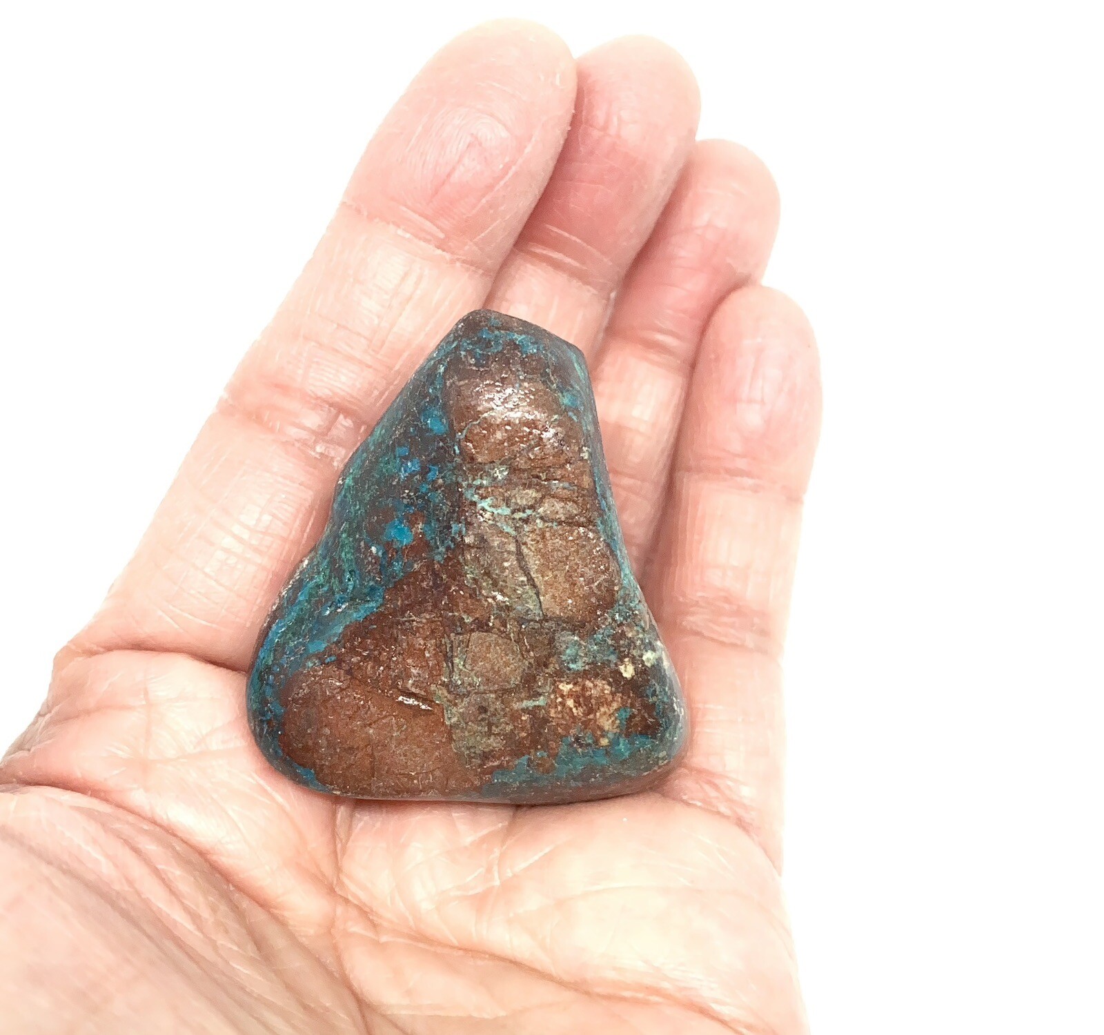 Chrysocolla/Malachite In Cuprite Stone From Arizona 55g Over 1 1/2in