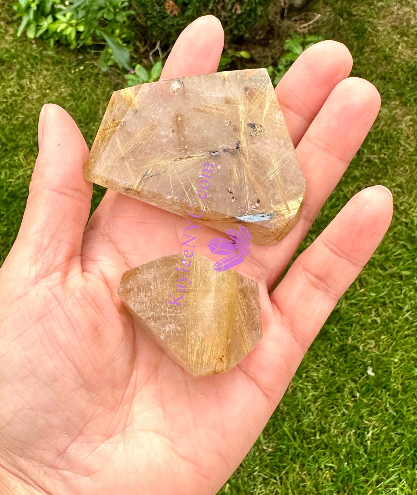 Wholesale Lot 10 PCs Natural Gold Rutilated Quartz Freeform Crystal