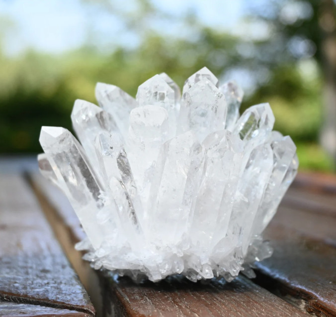 300g Natural Clear Quartz Cluster Mineral Specimen Sharpen Focus Purify Energy