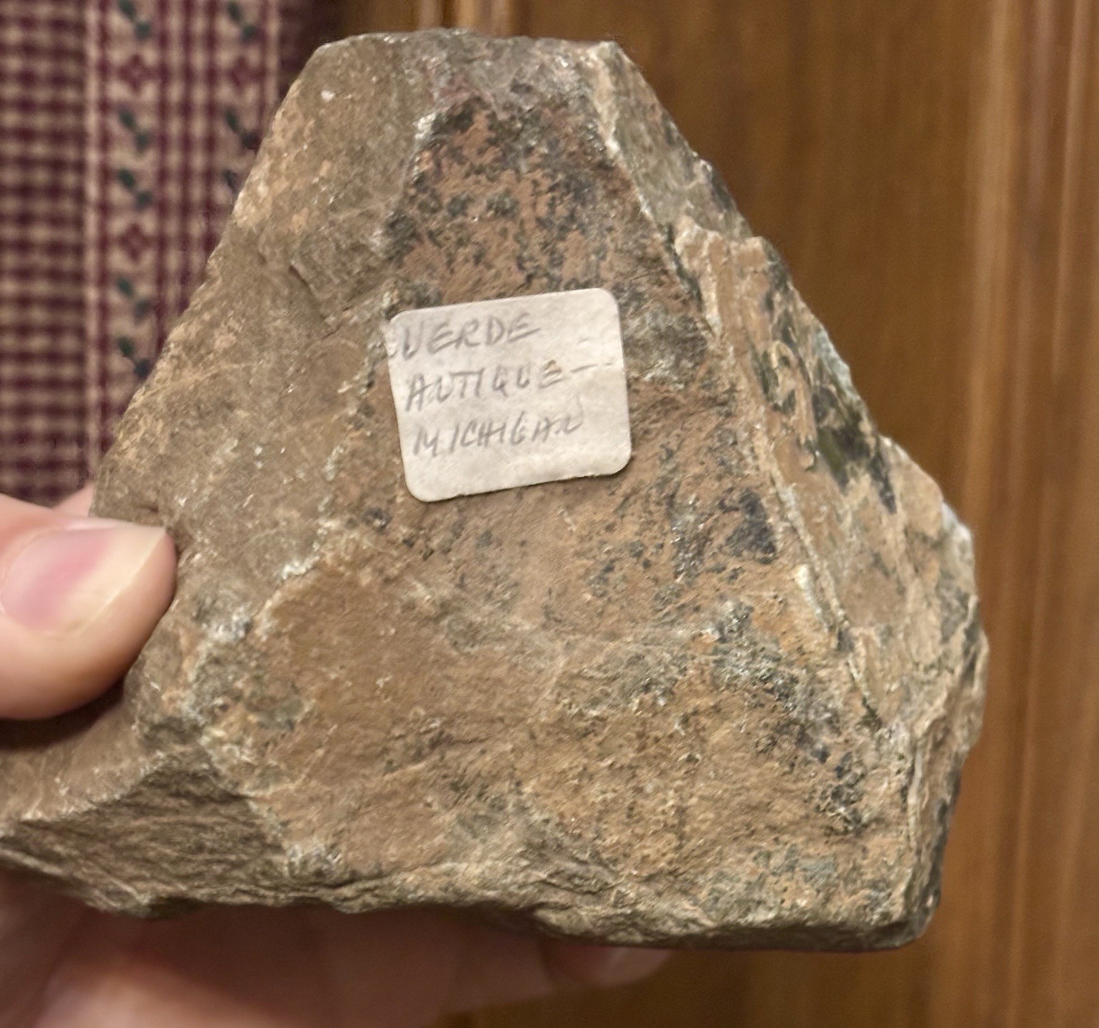 Scarce Antique Verde In Matrix From Michigan – 3lbs 6+ Oz – Lapidary Or Display