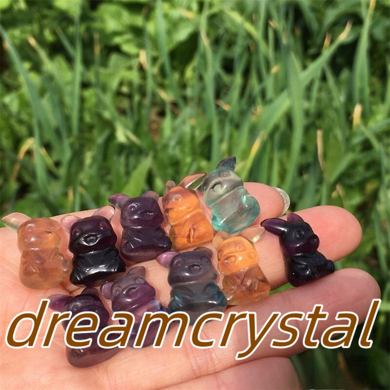 50pcs Wholesale Natural Quartz Crystal Carved Mini Fluorite Skull Reiki Healing