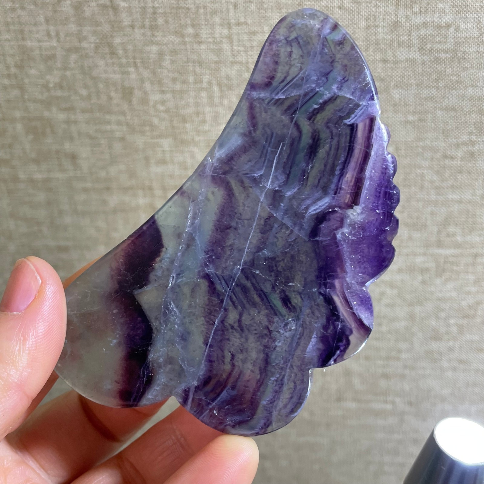 80g beautiful Rainbow Fluorite Rough stone specimens cure