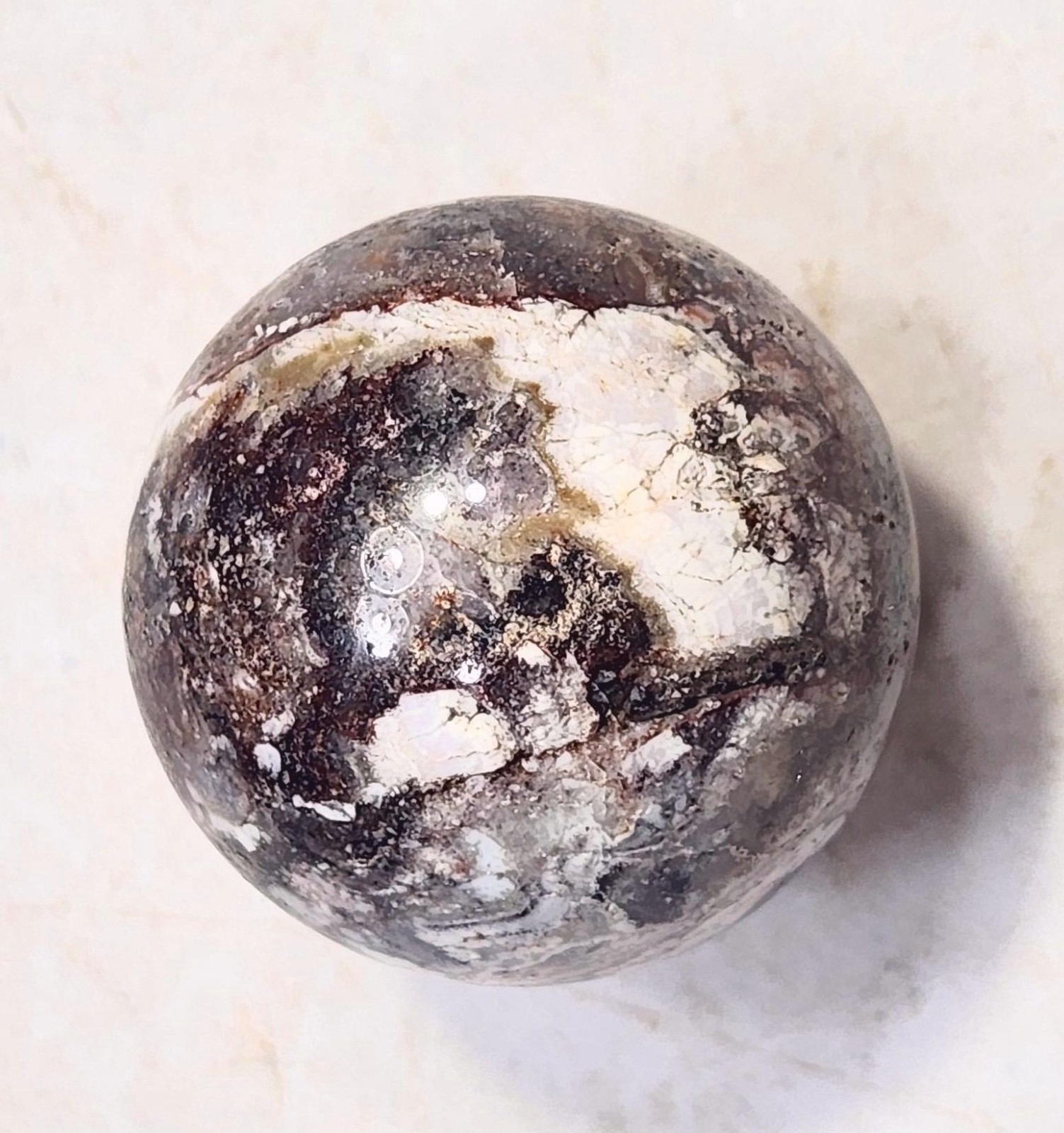 Fluorescent McCracken Mine Fluorite 38mm Sphere for UV Collection 6518