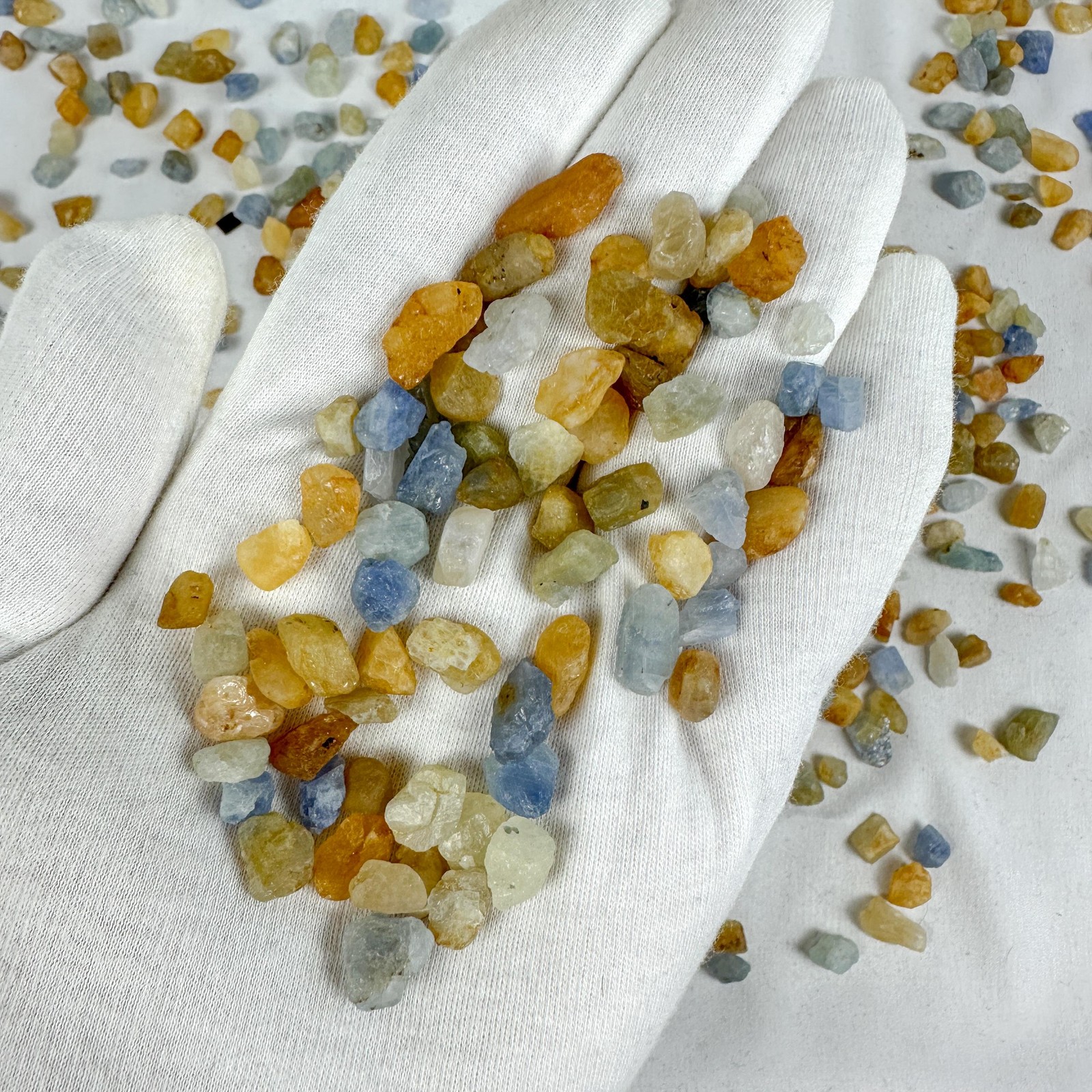 Natural Raw Blue & Yellow Sapphire Crystal / September Birthstone Communication