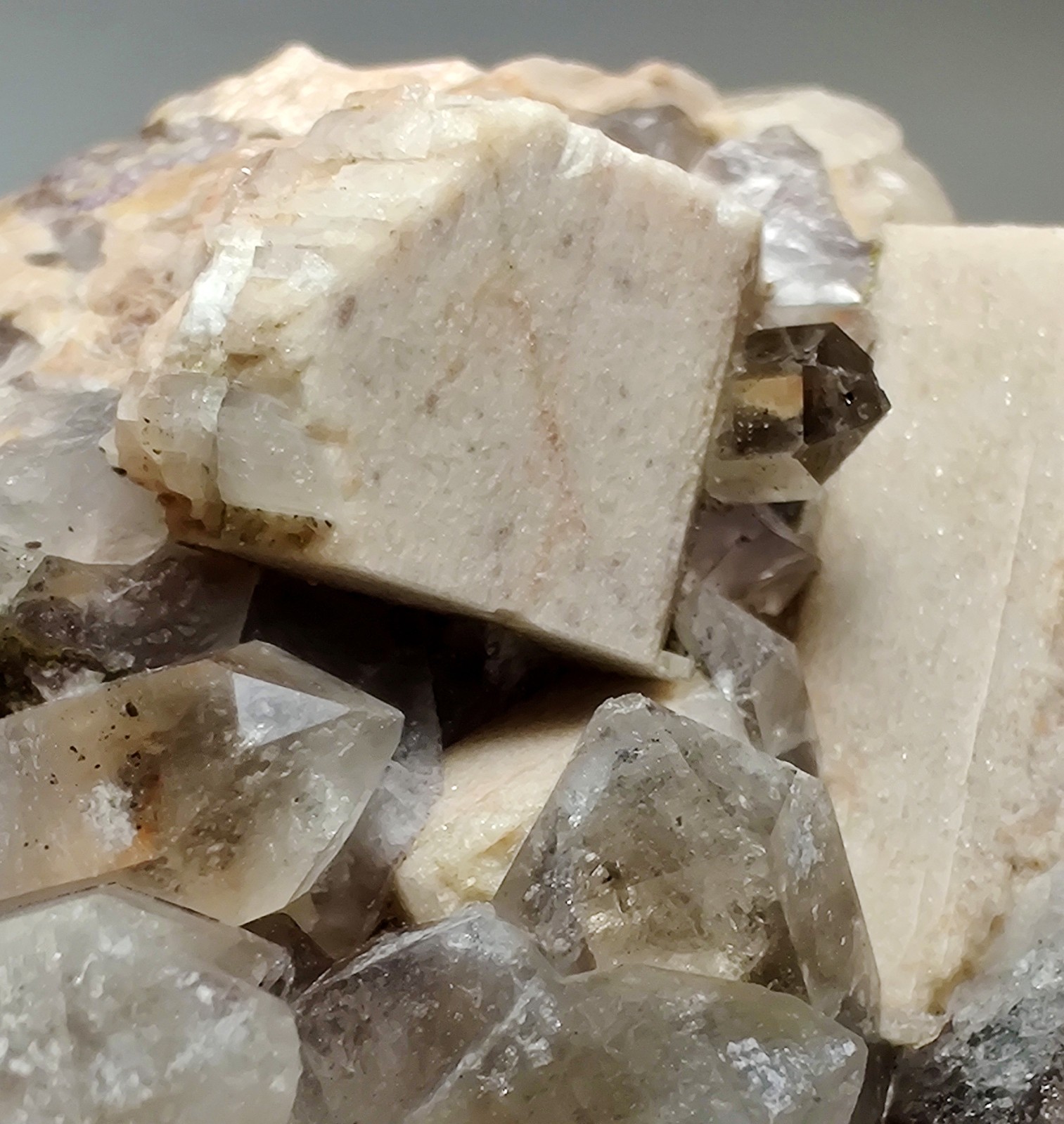 Microcline and Smoky Quartz crystal specimen. Summit County, Colorado. 70 grams.