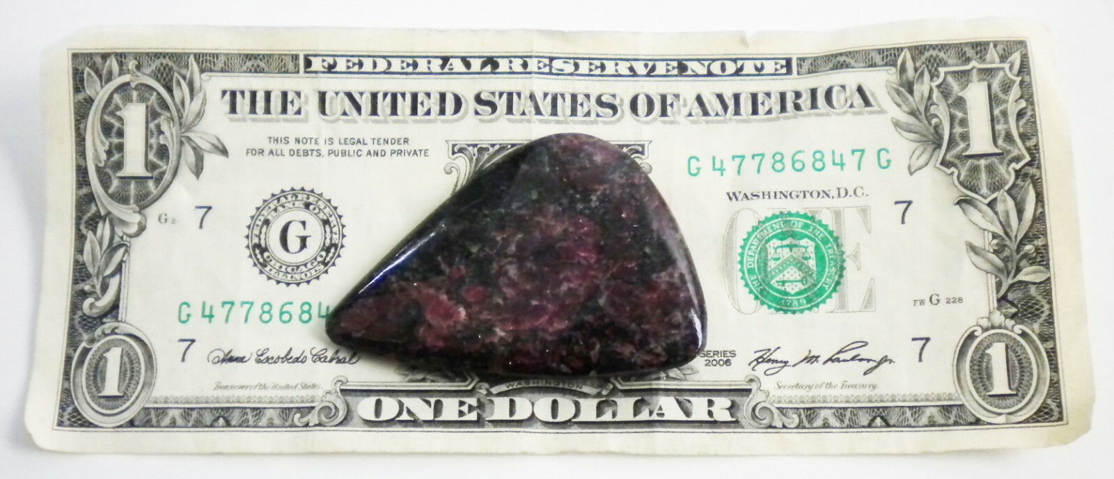 Eudialyte Polished Display Specimen – 24 grams – 1.5″ x 2.25″ x 0.2″ – EUD006
