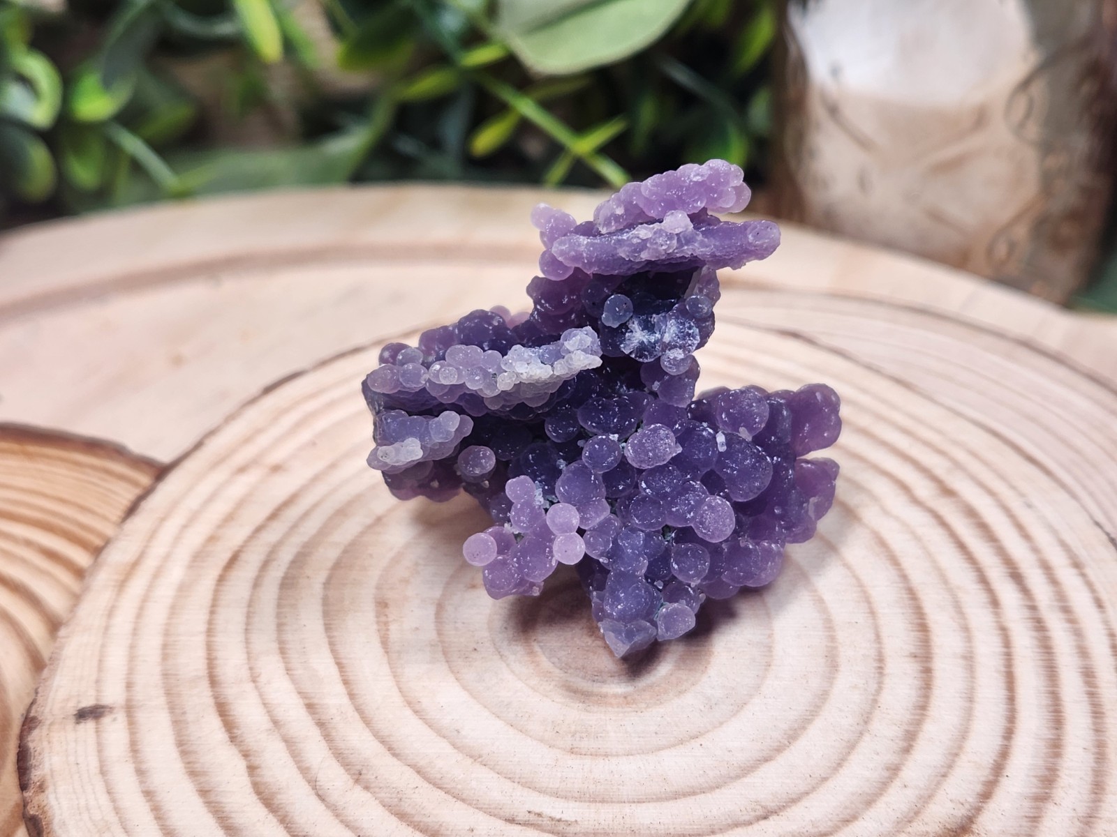 30g Deep Purple Grape Agate Cluster, Botryoidal Chalcedony, Indonesia | 1.75″ E