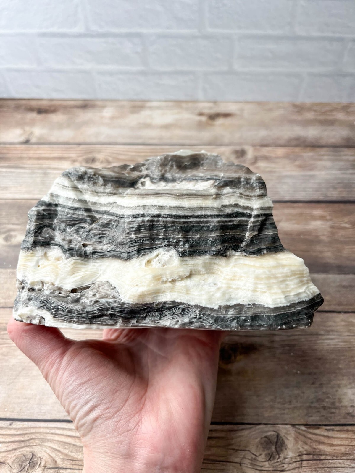 Zebra Calcite , 3 lb 3.2 oz Mexican Raw Rough