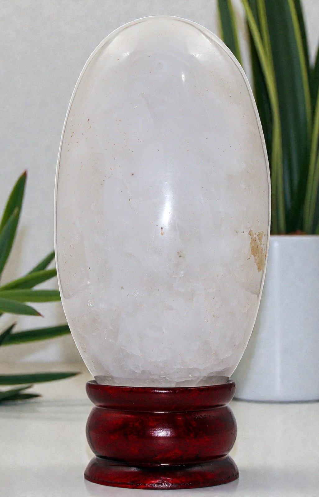 Large 150MM White Petalite Crystal Quartz Healing Decor Stone Gemstone Lingam