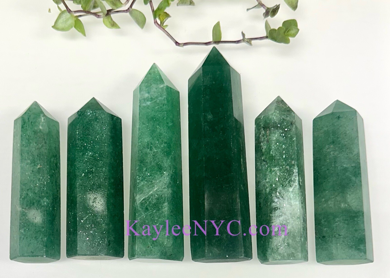 Wholesale Lot 1 Lb Natural Green Strawberry Obelisk Tower Point Crystal Energy