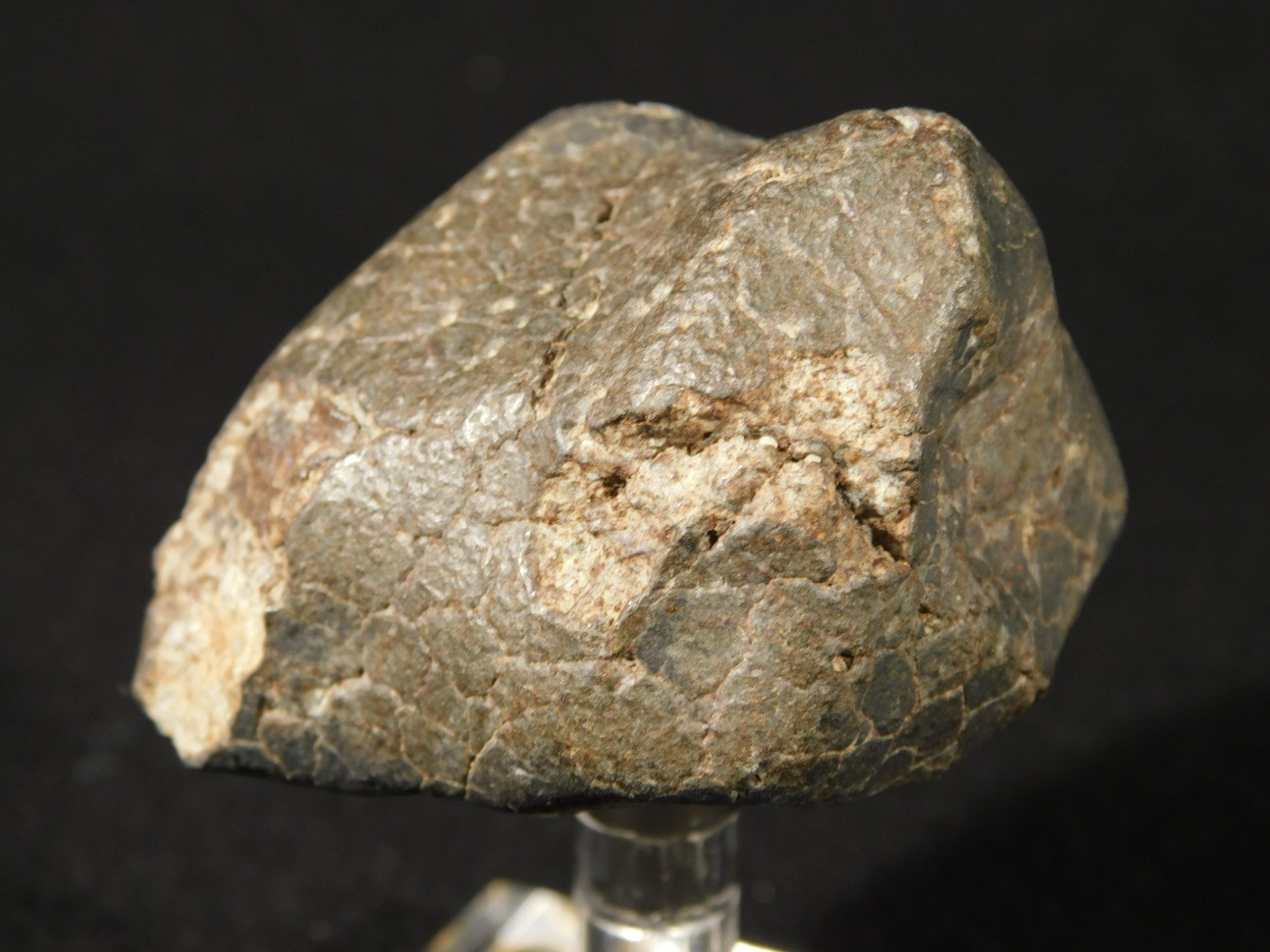 H6 Stony METEORITE Regmaglypts DARK Fusion Crust and Contraction CRACKS! 155gr