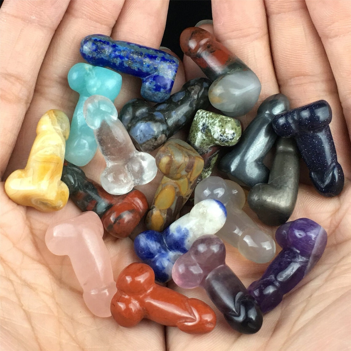 10pcs Natural male penis quartz Crystal Massager Sculpting wand gem healing