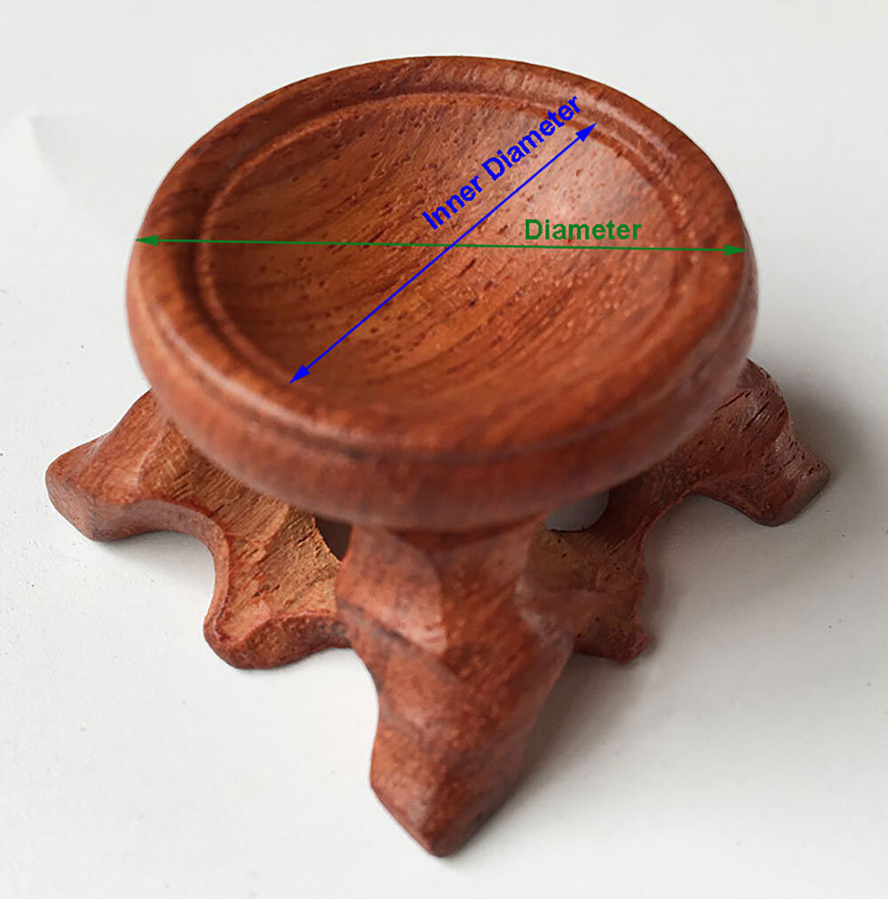 1X Wooden Display Stand Base for Crystal Ball Sphere Globe Stone Holder Decor