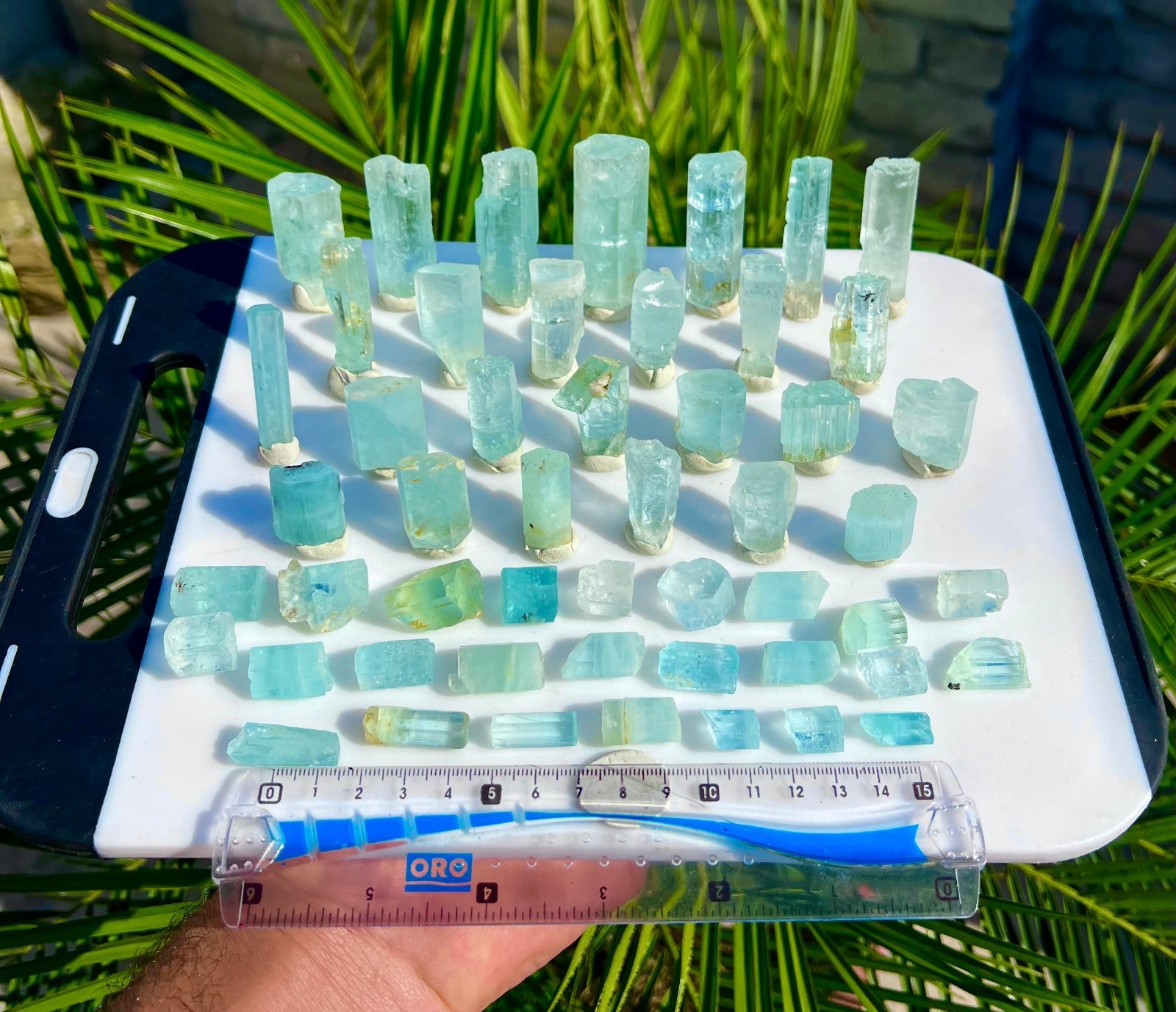 420 GM Natural Aquamarine Crystals Lot With Nice Colour & Size From Shigar