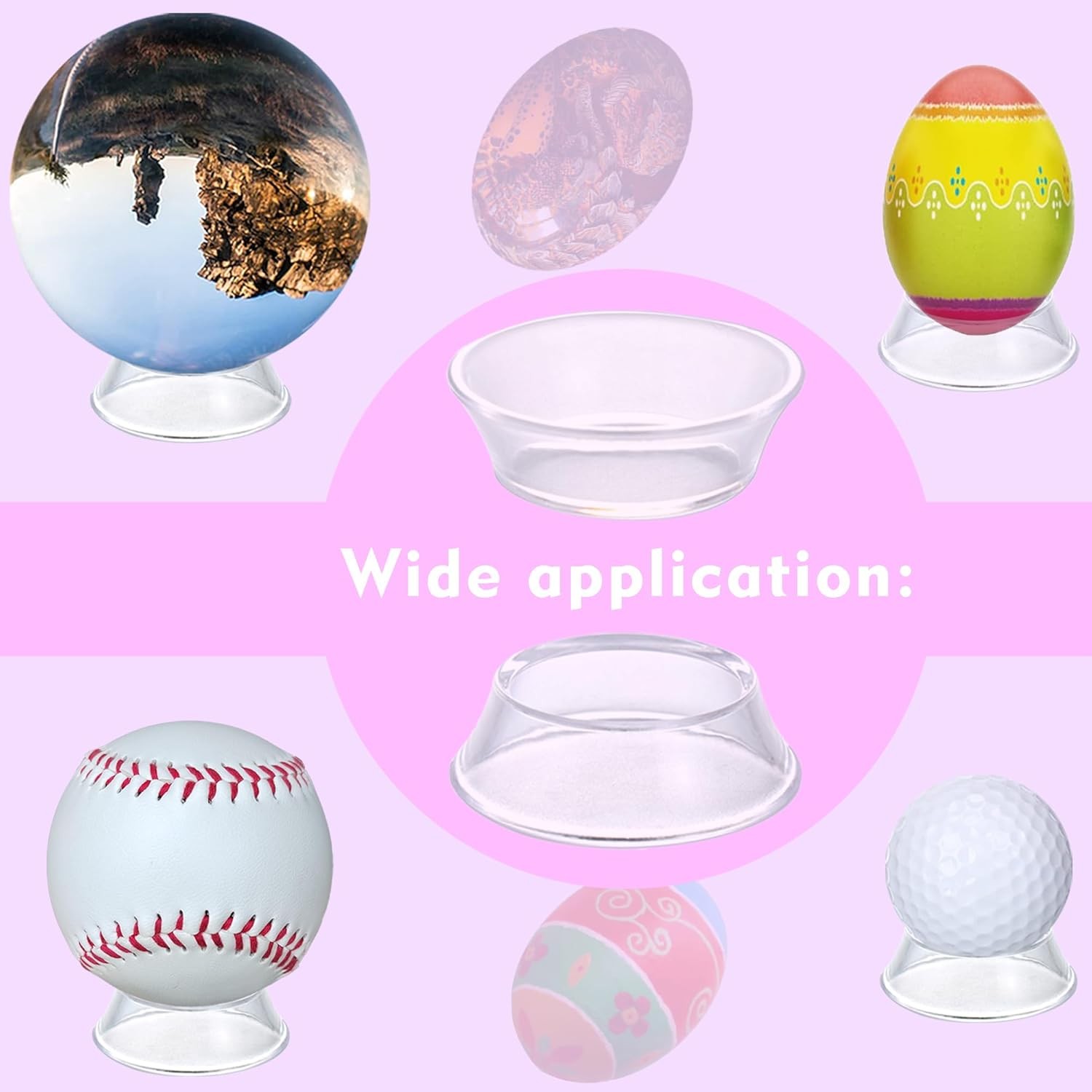 16PCS Baseball & Sphere Display Stands Holder for Balls Easter Party Softballs