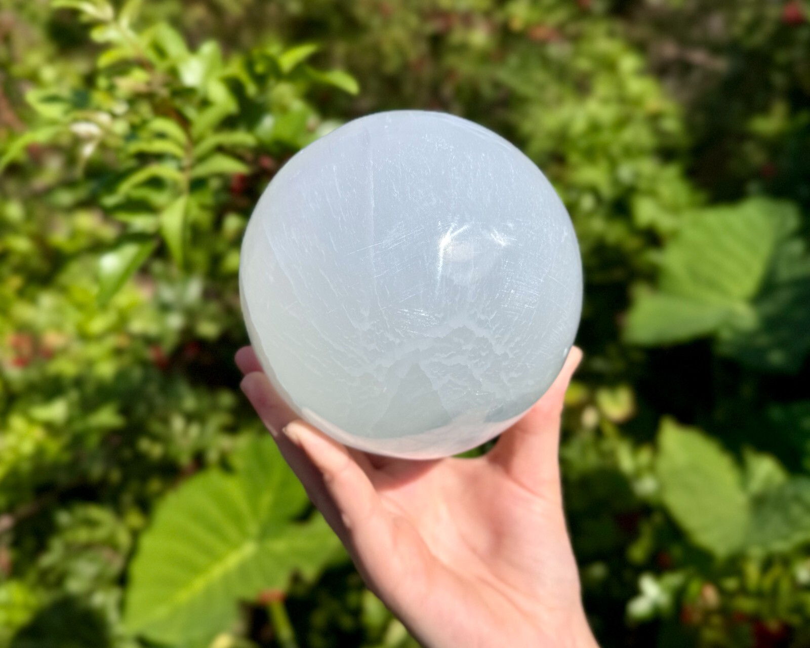 JUMBO 5″ Selenite Crystal Spheres (Crystal Ball, Selenite Ball, Selenite Sphere)