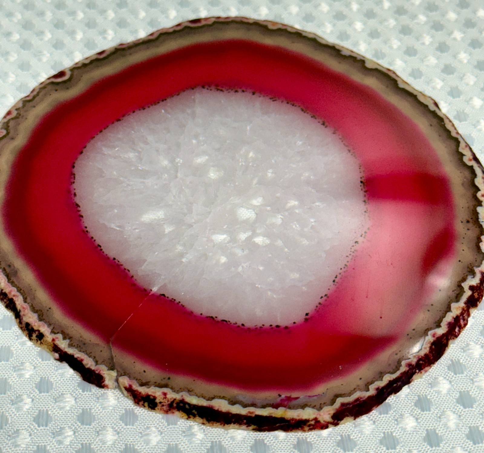 Pink Agate Geode Slab 119g. .40 lb. #636