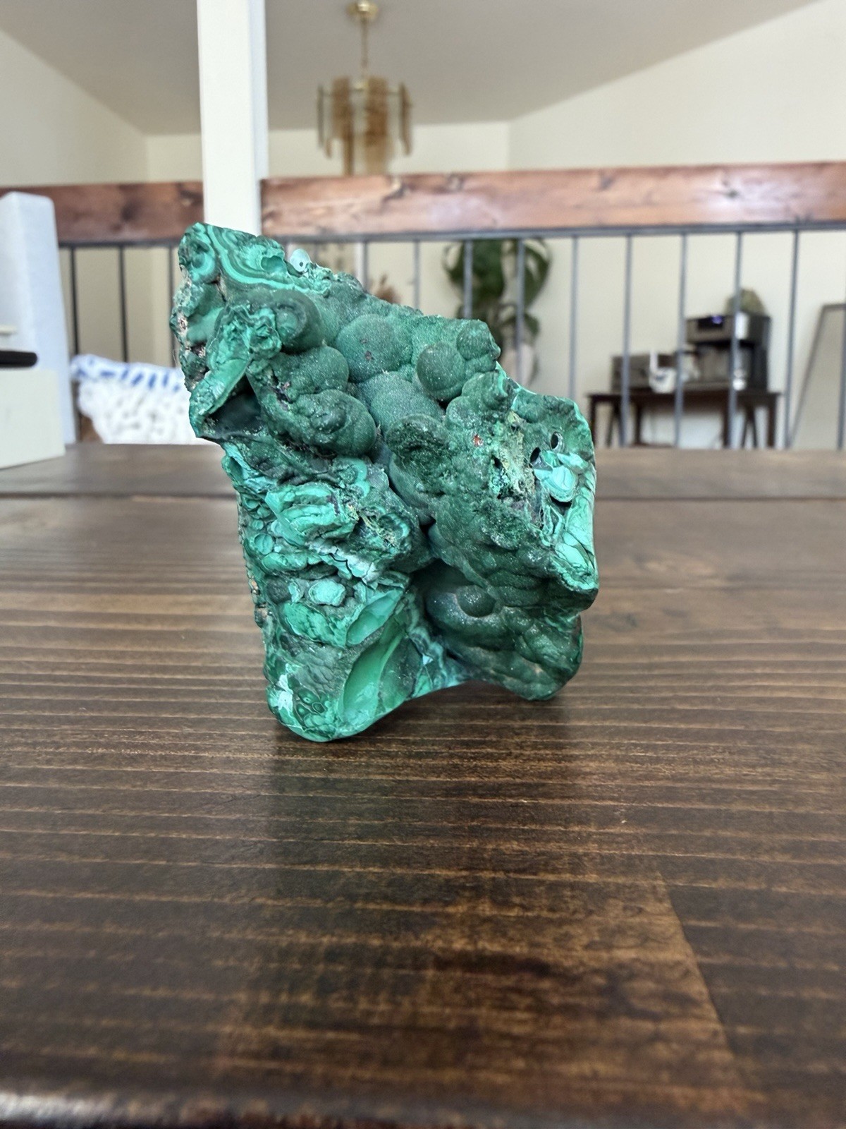 2.6” Carved MALACHITE skull, Rough and Polished