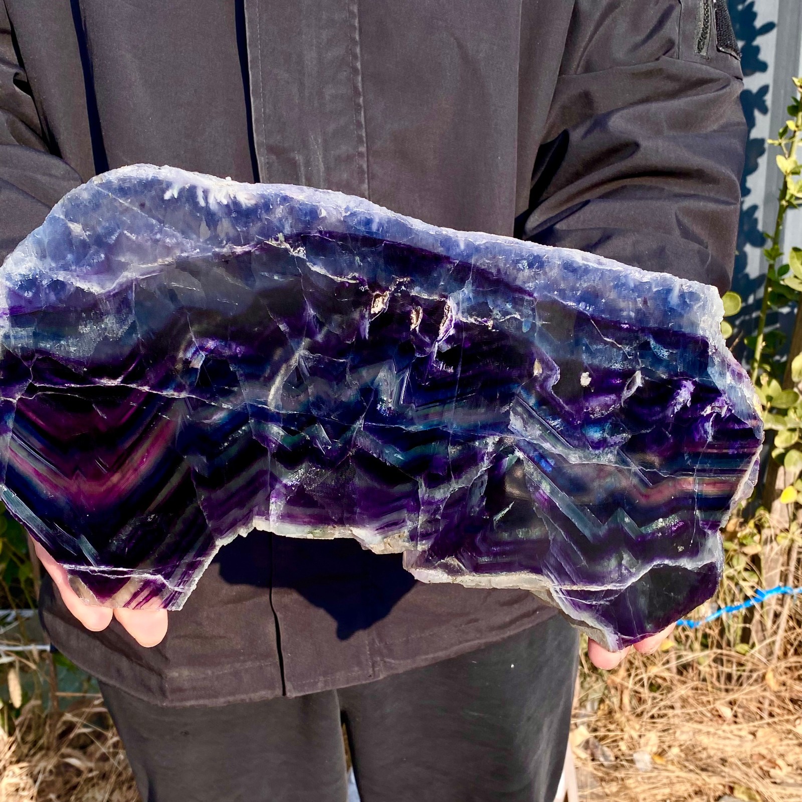 6.3LB Natural beautiful Rainbow Fluorite Crystal stone specimens