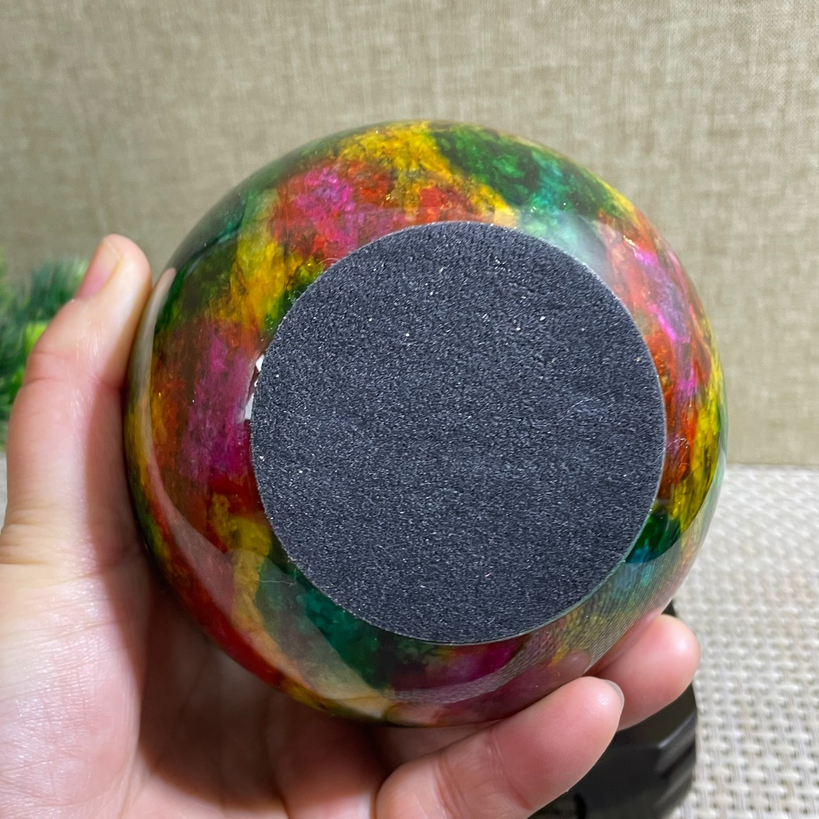 1456g Seven Colors Jade” sphere specimen -Taiwan China