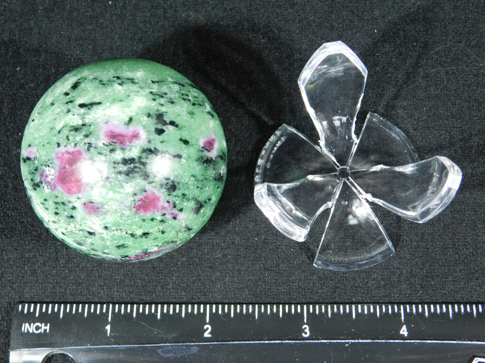 Display Stand Three Prong Tulip Clear Lucite Small Size