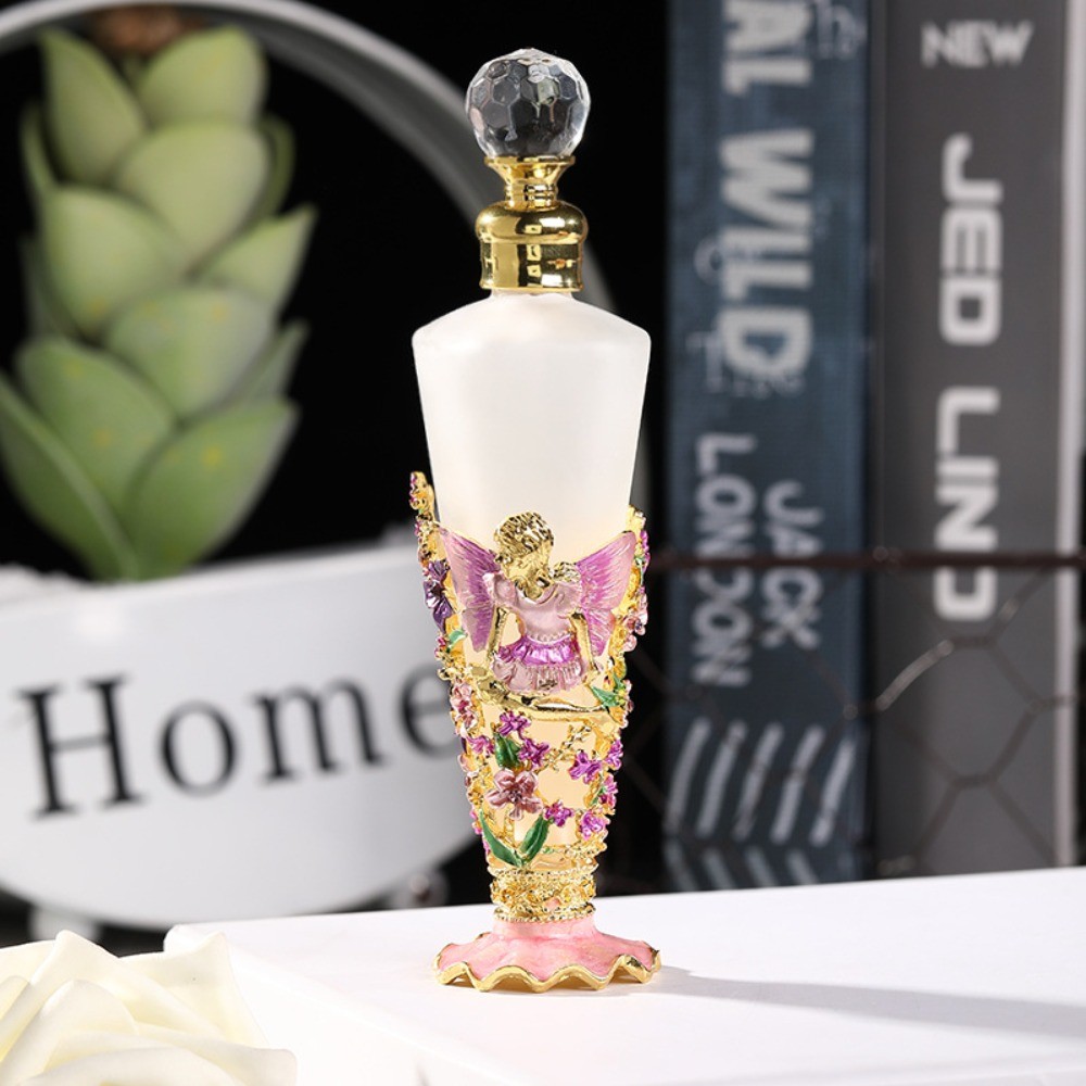 Angel Girl Perfume Essential Oil Empty Bottle Glass Electroplating Craft Decor