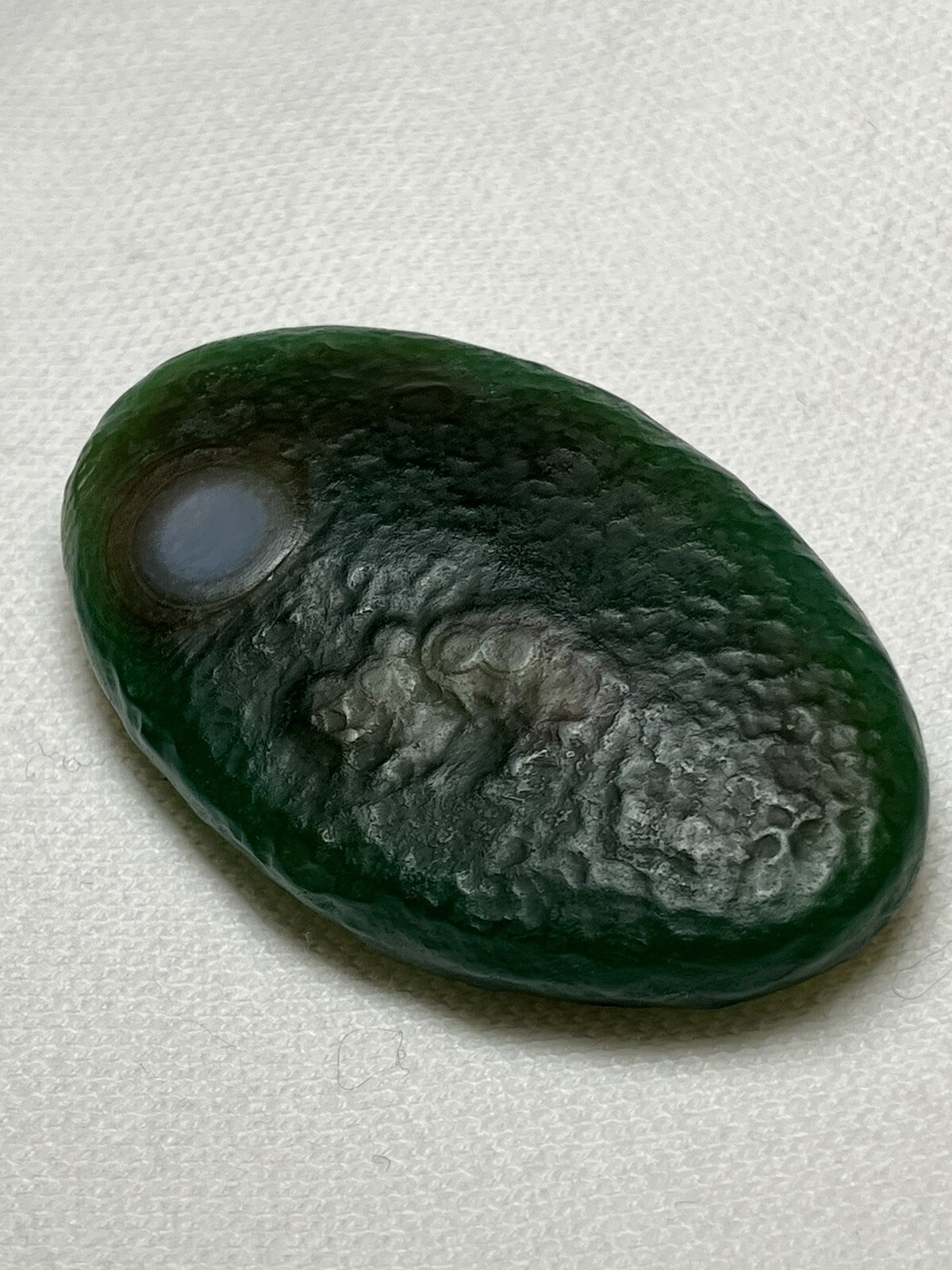 RARE Gobi Eye Agate Bonsai Suiseki Flat Palm Stone Green 18g