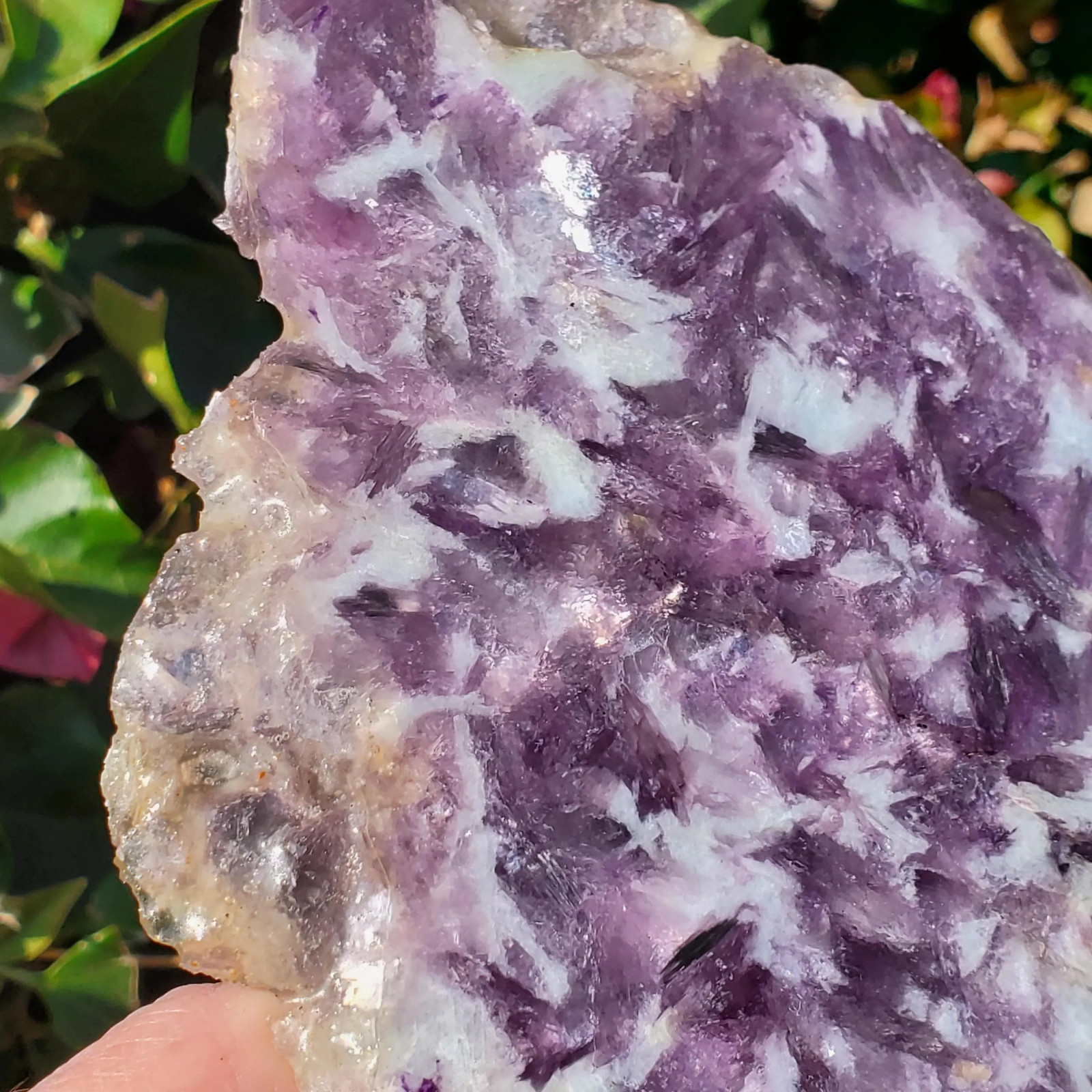 Raw Mica Lilac Pink Purple Flashy Sparkly Polished Display Slab 197 grams