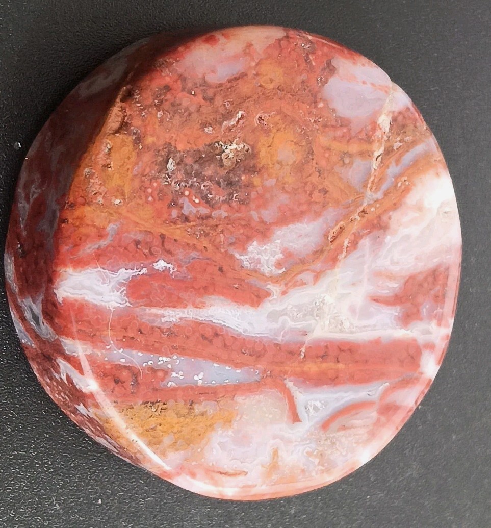 Cathedral Lace Agate Rare Mineral Mexico Mined 1-5/16″ Wide 1/4″ Thick